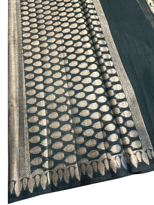 Southloom Banarasi Silk Saree with Woven Work on Body and Borders (Beige)