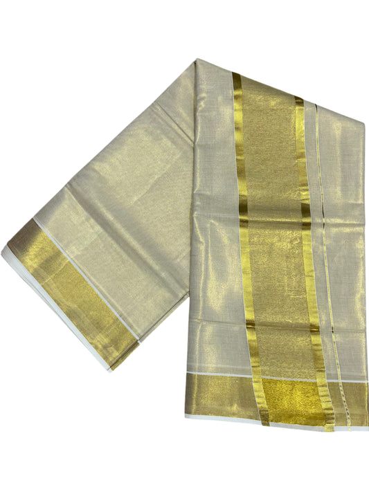 Southloom Kerala Tissue Kasavu Plain Saree with Kasavu  Border