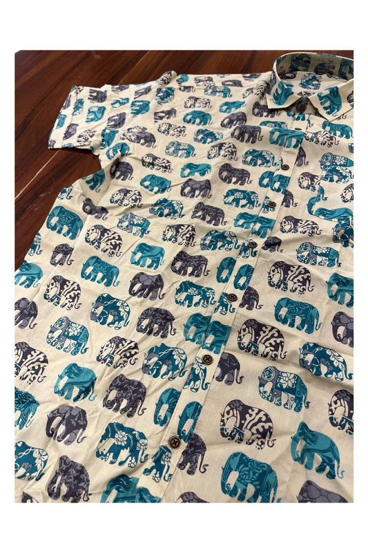 Southlooom Jaipur Pure Cotton Printed Shirt For Men (4XL)