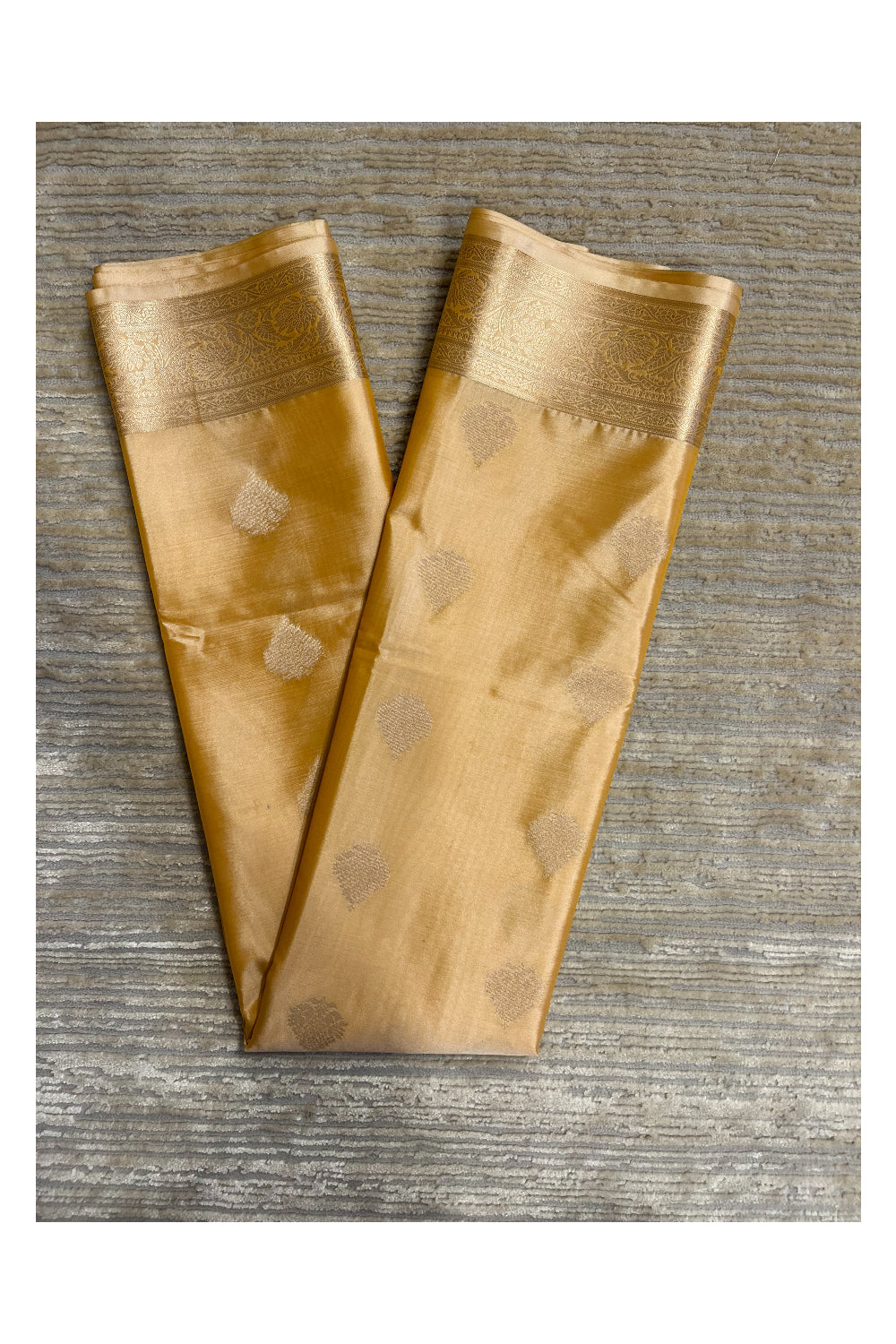 Southloom  Pastel Shade Silk Saree In Yellow With Woven Zari Borders And Butta Work Across Body