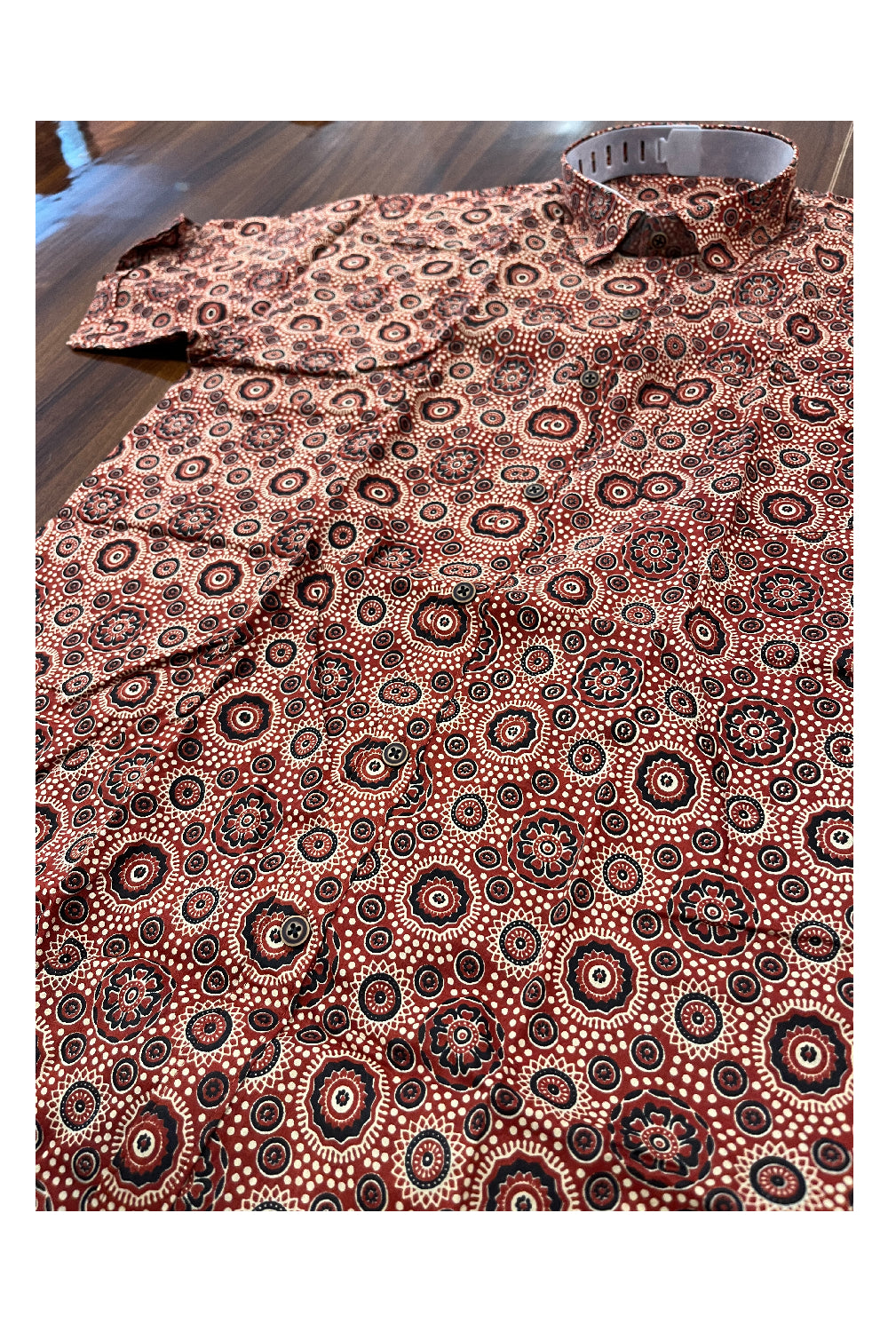 Southloom Jaipur Pure Cotton Printed Shirt For Men (XL)