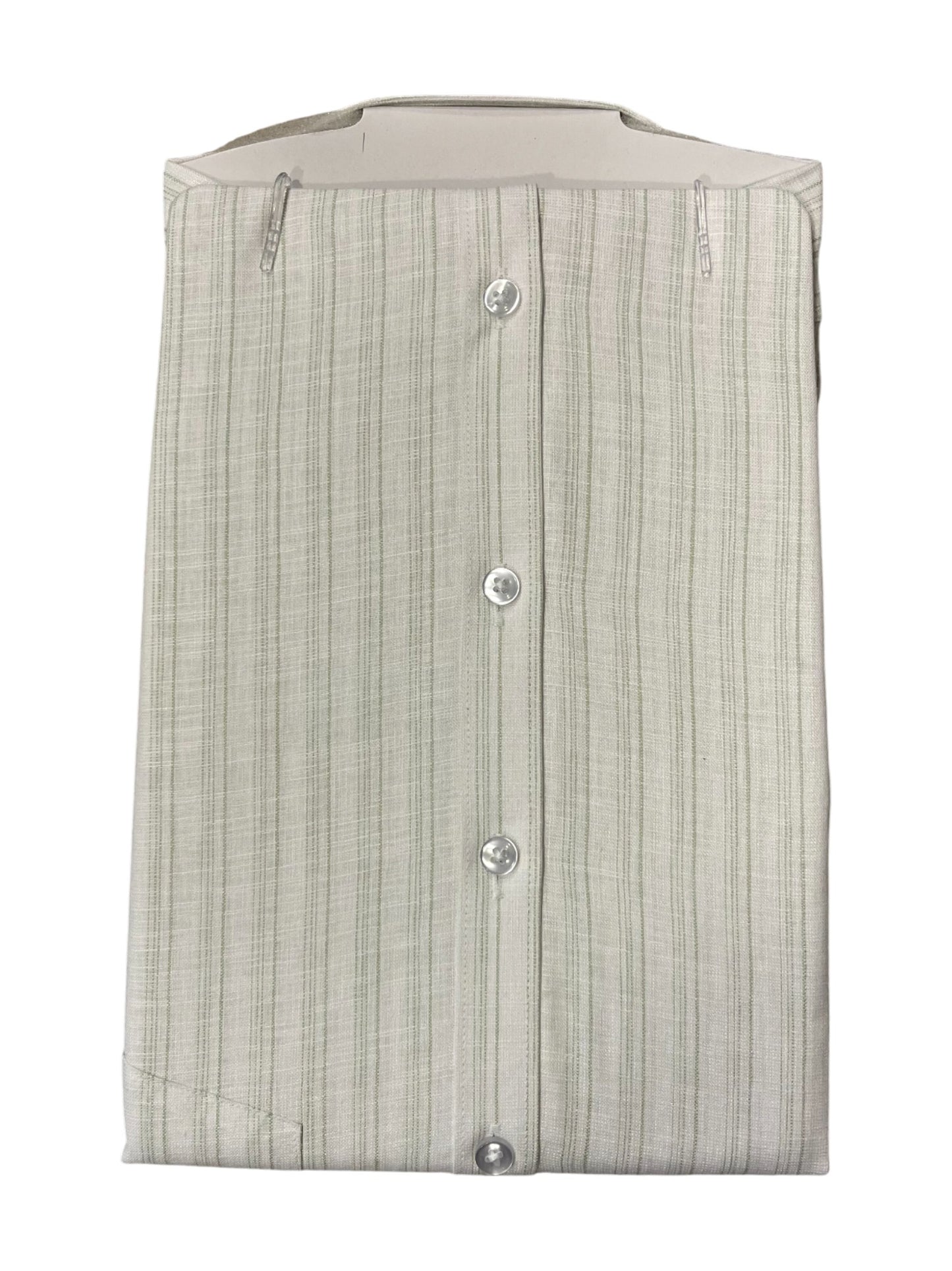 Southloom Pure Cotton Green Lines Shirt (40 FS)