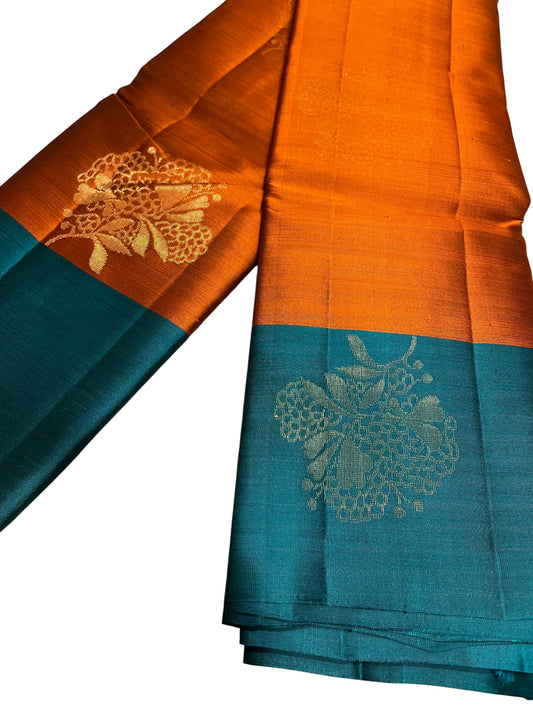 Southloom Pure Handloom Kanchipuram Silk Saree with Butta Work