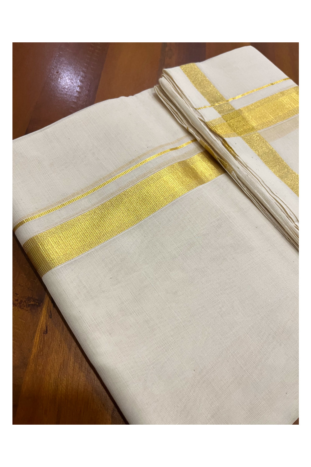 Premium Balaramapuram Unakkupaavu Handloom Kasavu Mundu (South Indian Kerala Dhoti)