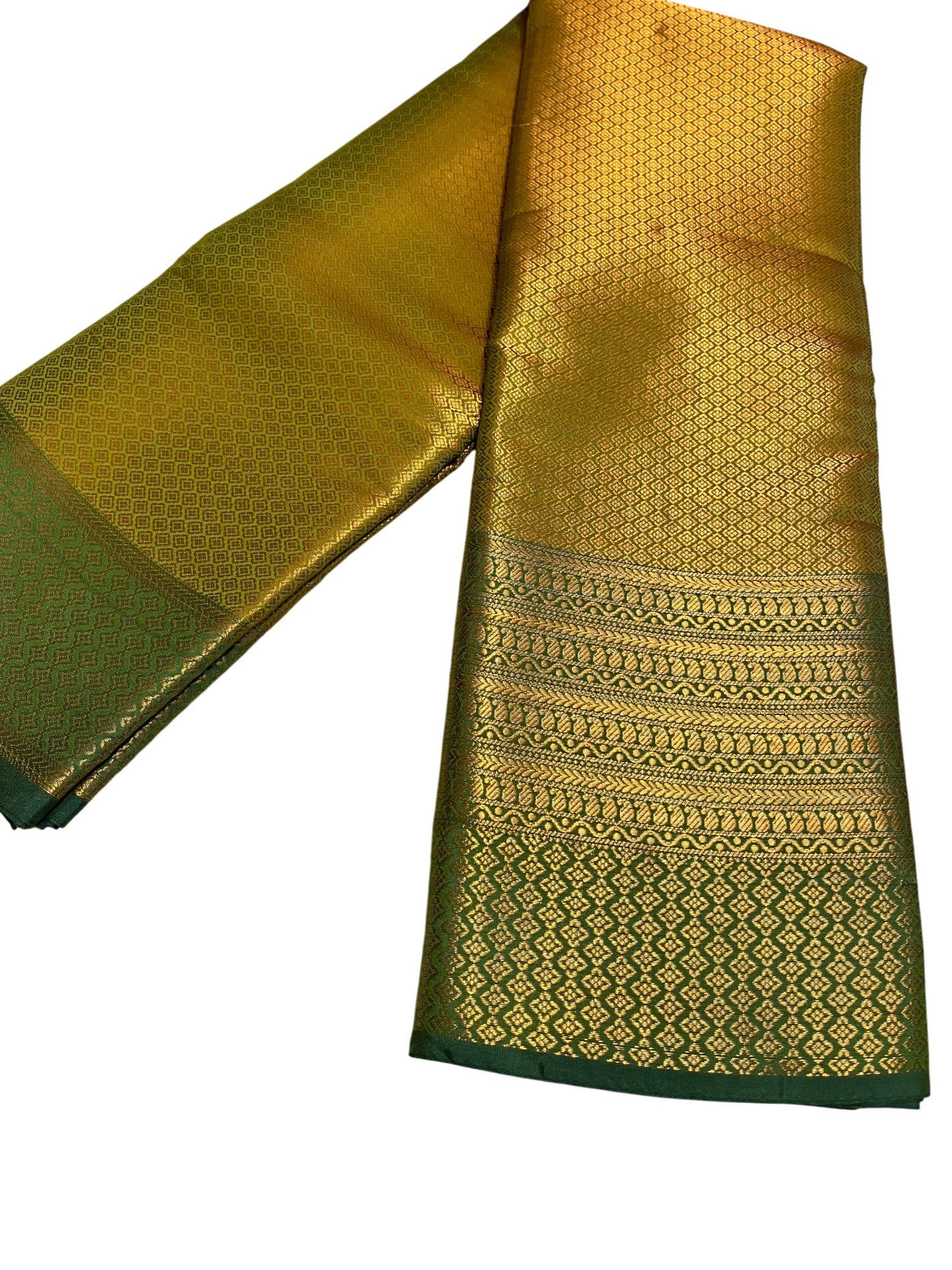 Southloom Semi Silk Brocade Bridal Saree With Woven Borders