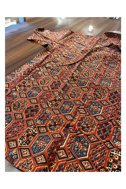 Southloom Jaipur Pure Cotton Printed Shirt For Men (3XL)