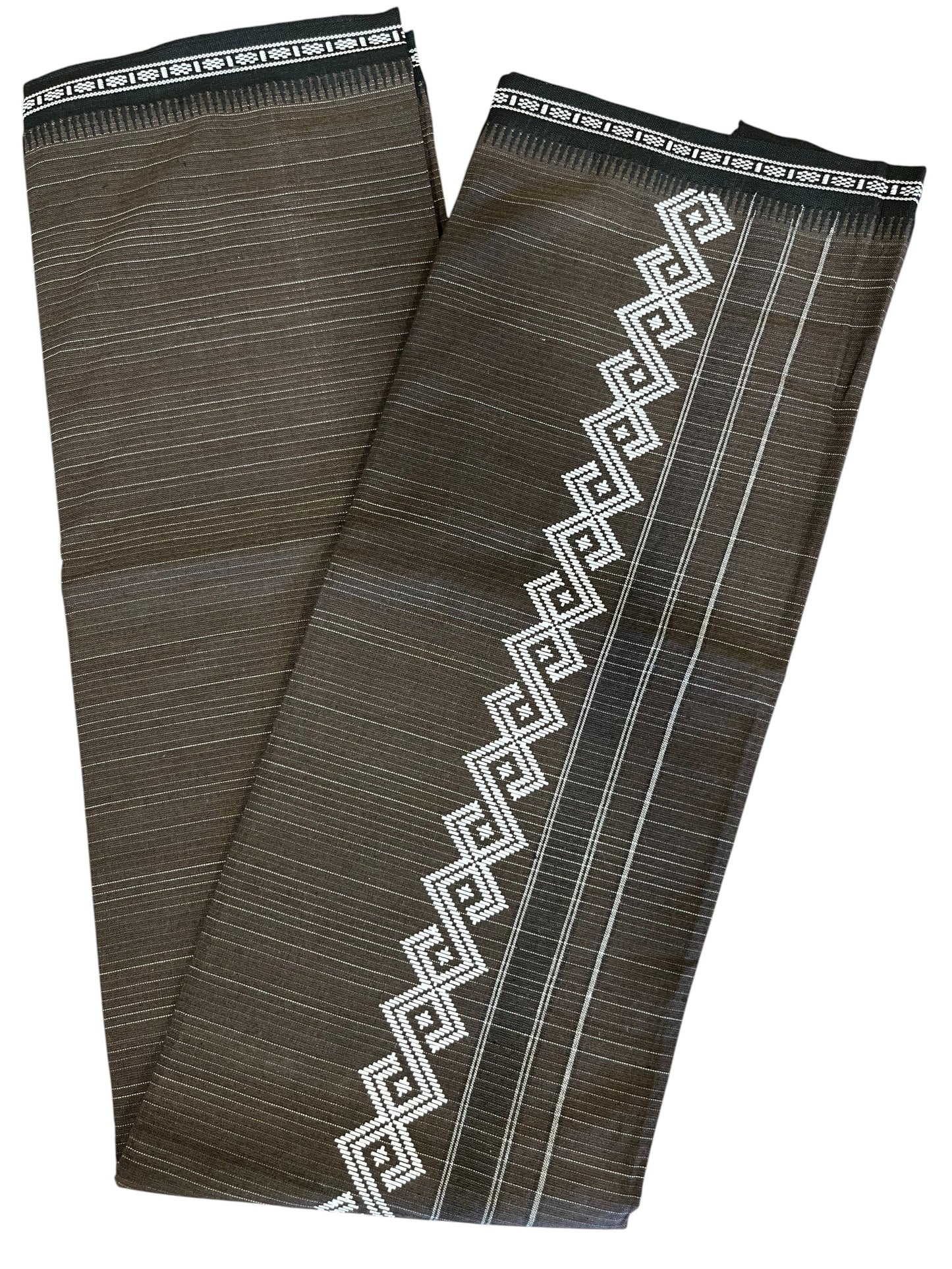 Southloom Brown Printed Single Mundu / Otta Mundu / Lungi (South Indian Kerala Dhoti)