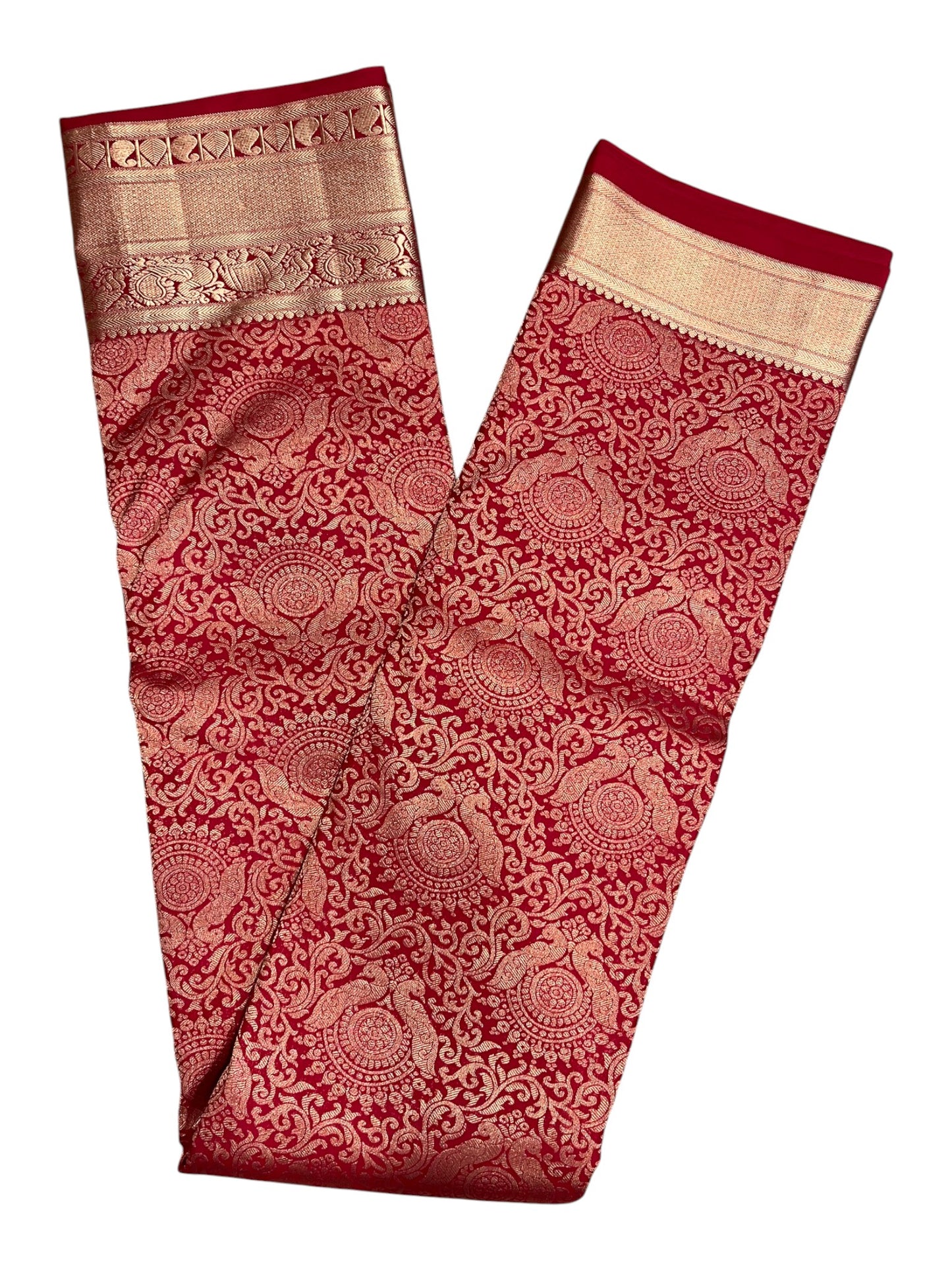 Southloom Pure Handloom Bridal Kanchipuram Silk Saree with Korvai Work