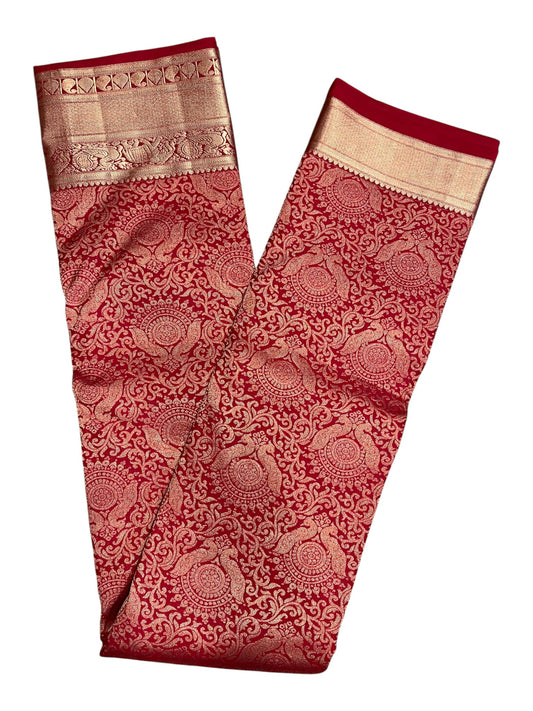 Southloom Pure Handloom Bridal Kanchipuram Silk Saree with Korvai Work