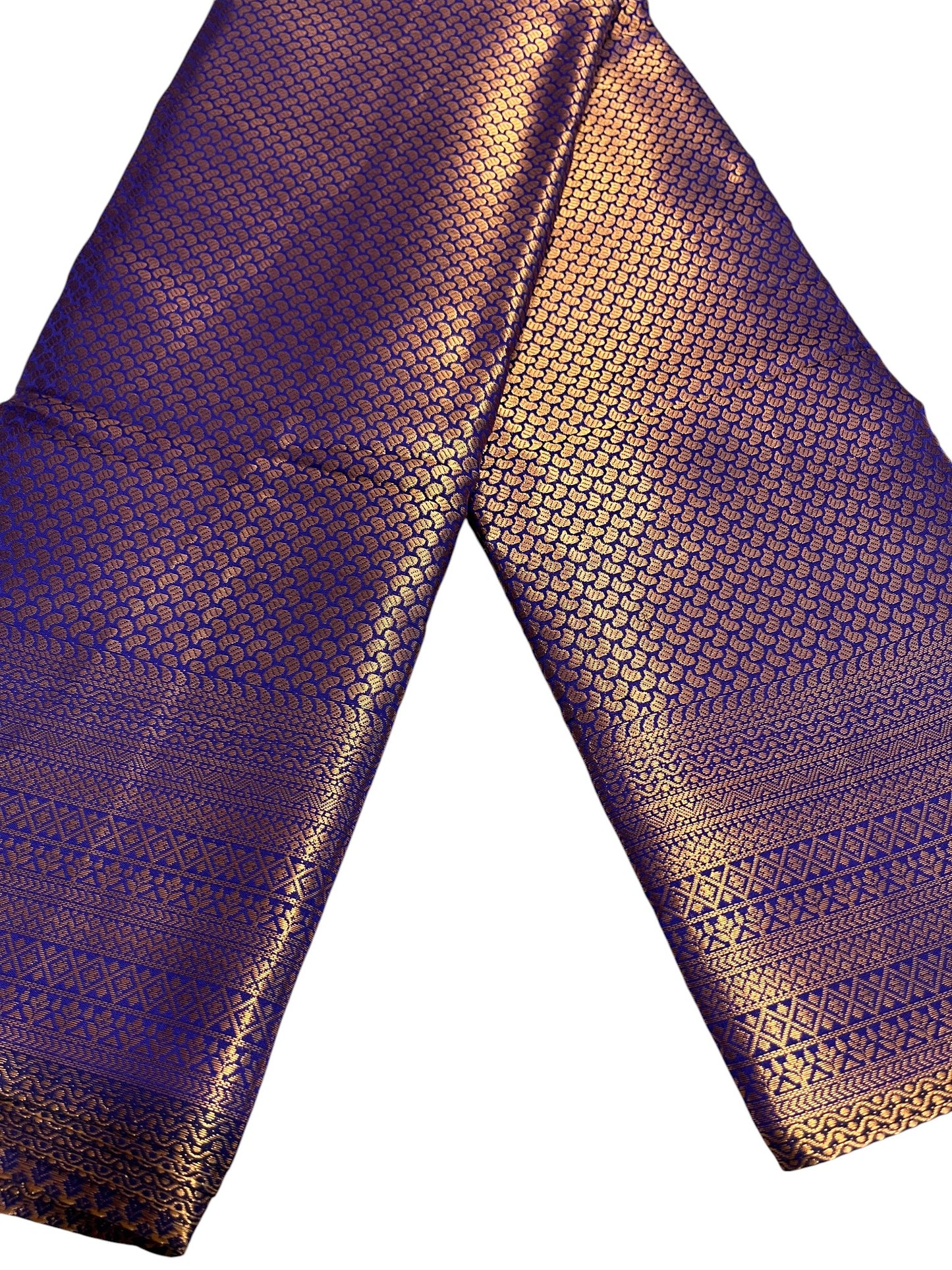 Southloom Premium Semi Silk Zari Work Brocade Saree in Bridal Blue with Matching Pallu