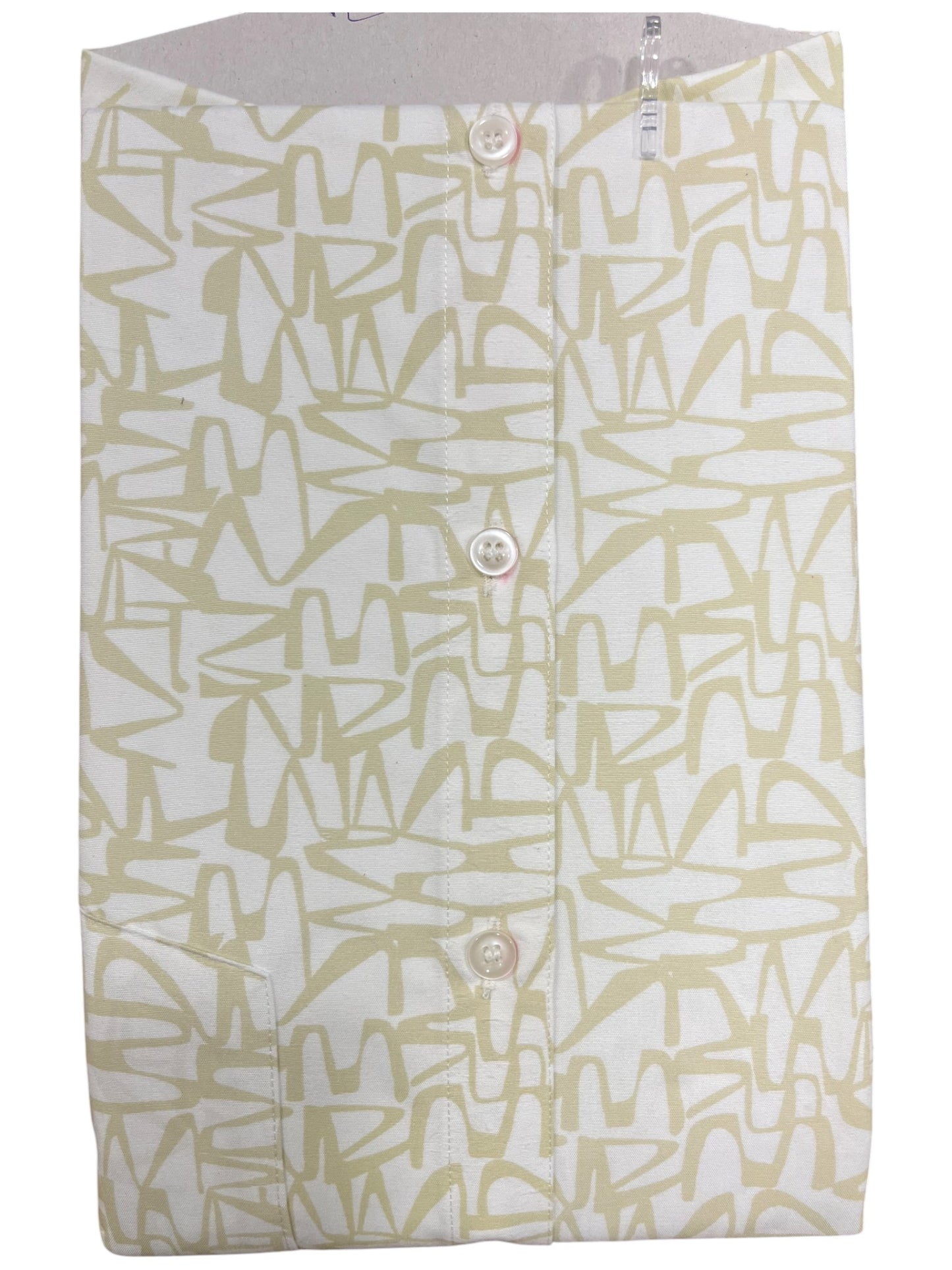 Southloom Pure Cotton Pastel Yellow Printed Shirt (46 HS)