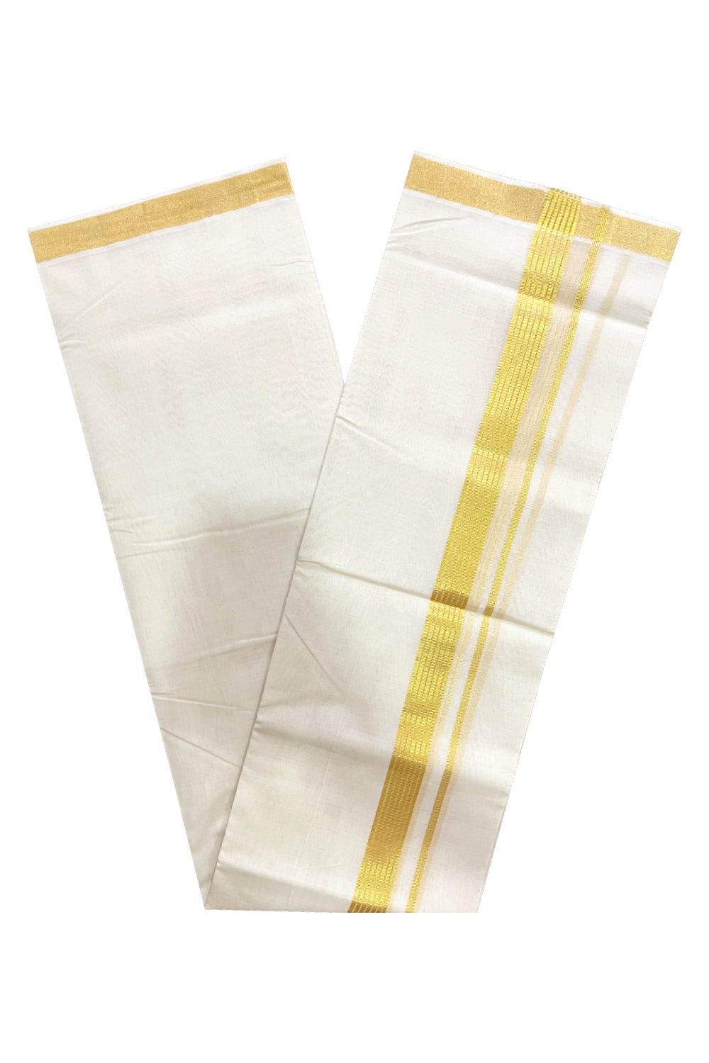 Southloom Super Premium Balaramapuram Unakkupaavu Handloom Wedding Kasavu Mundu (South Indian Kerala Dhoti)