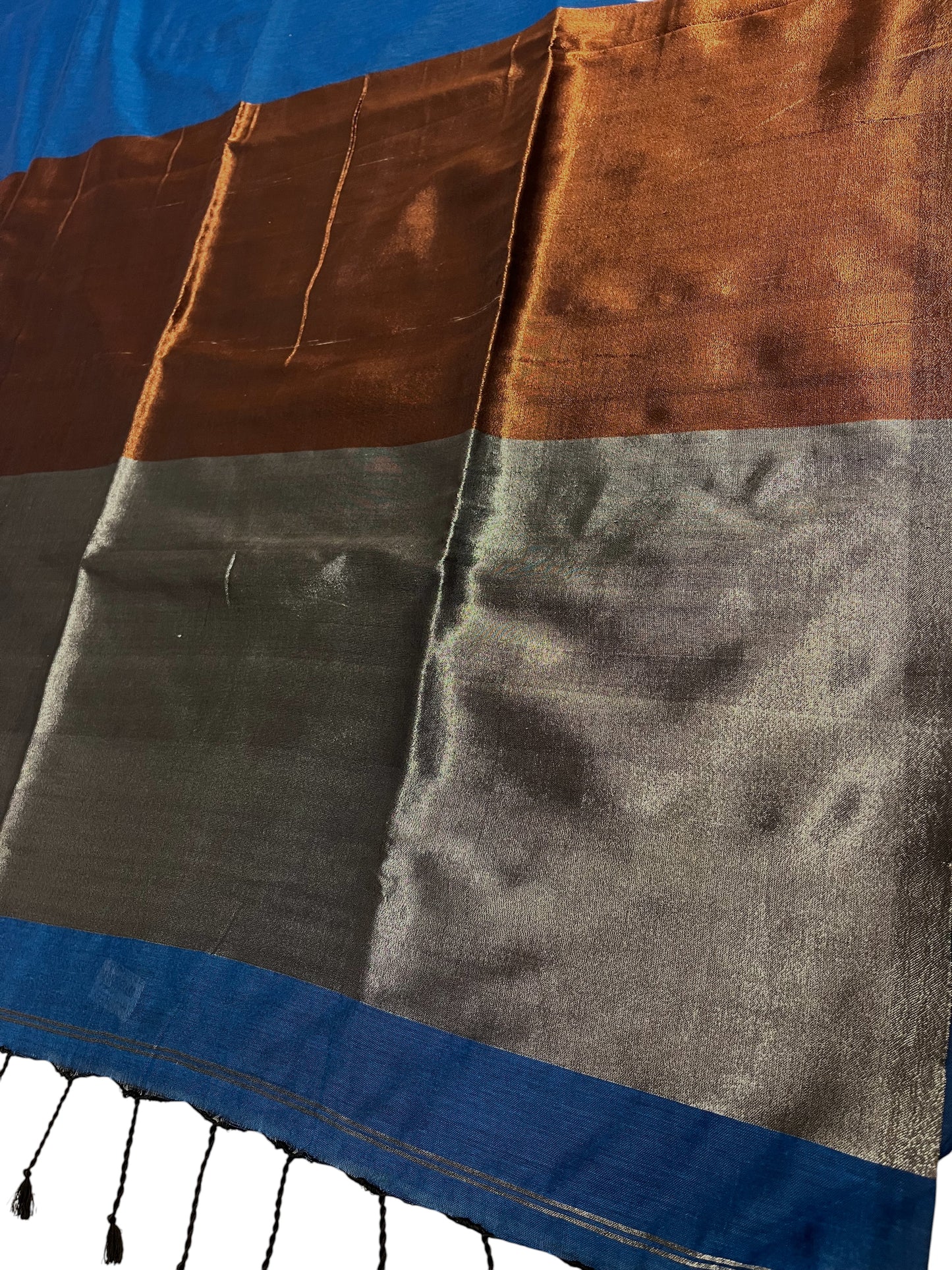 Southloom Mul Cotton 120 x 120 Soft Fabric Saree in Blue Colour