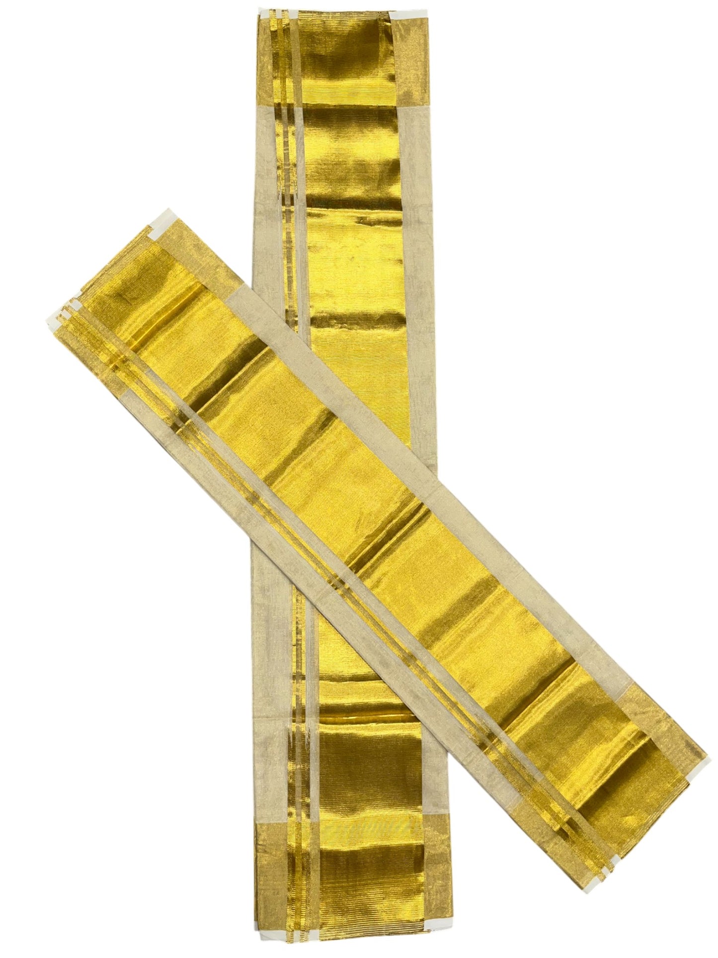 Southloom Premium Handloom Set Mundu with Kasavu and Golden Border (2.80 Mtr)