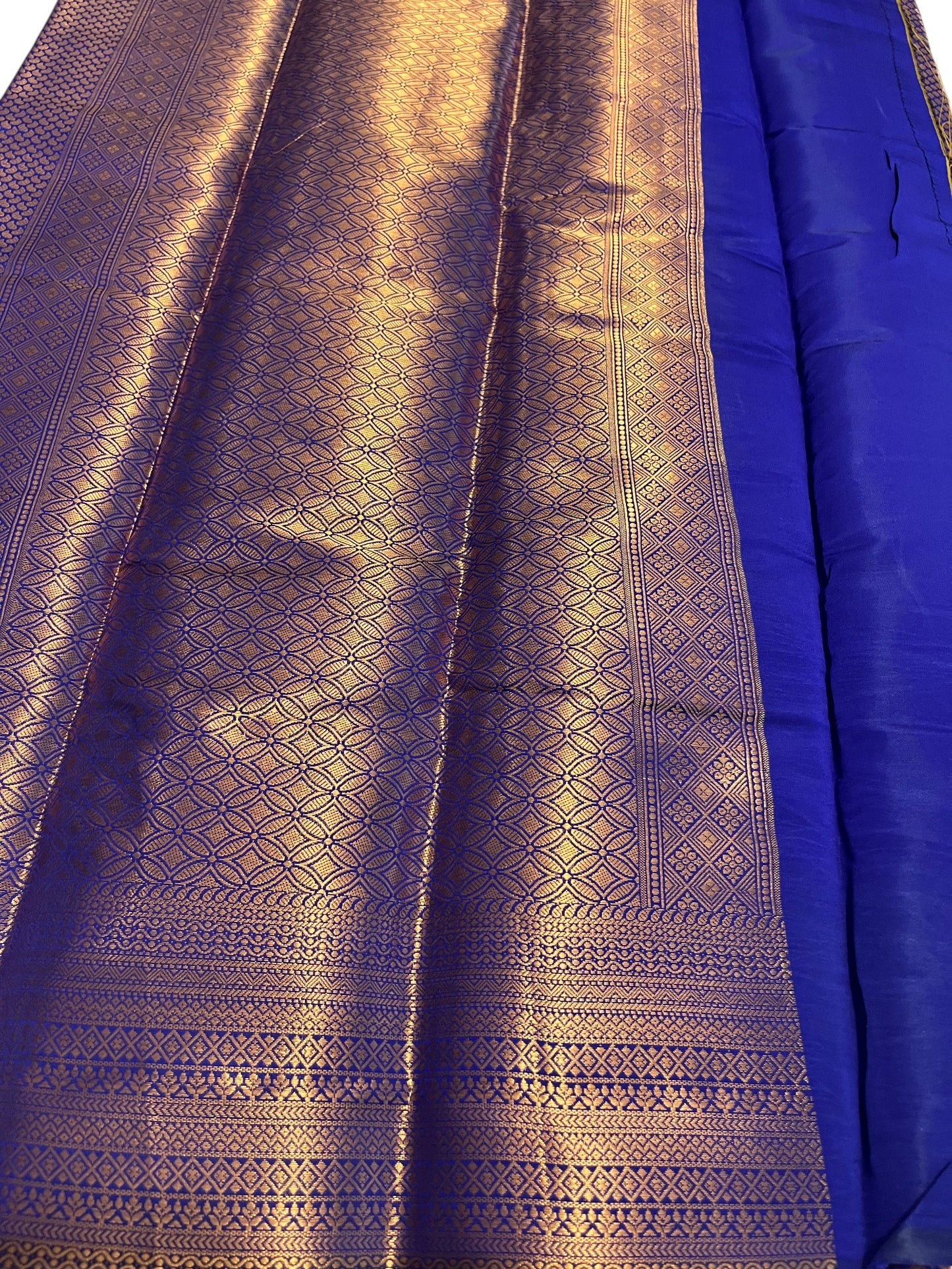 Southloom Premium Semi Silk Zari Work Brocade Saree in Bridal Blue with Matching Pallu