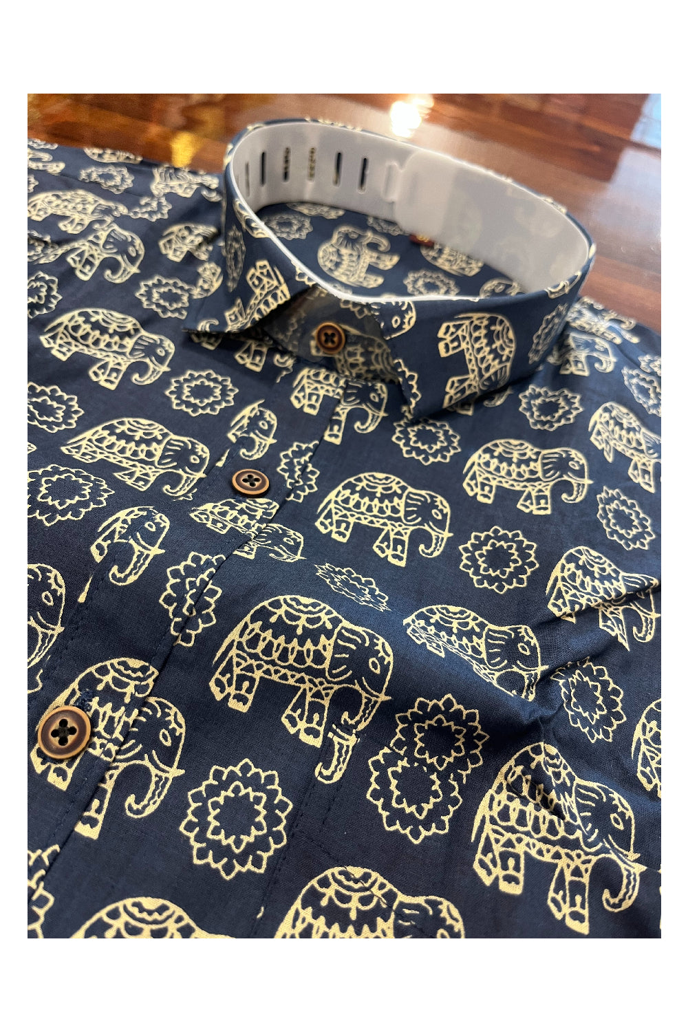 Southloom Jaipur Pure Cotton Printed Shirt For Men (XL)