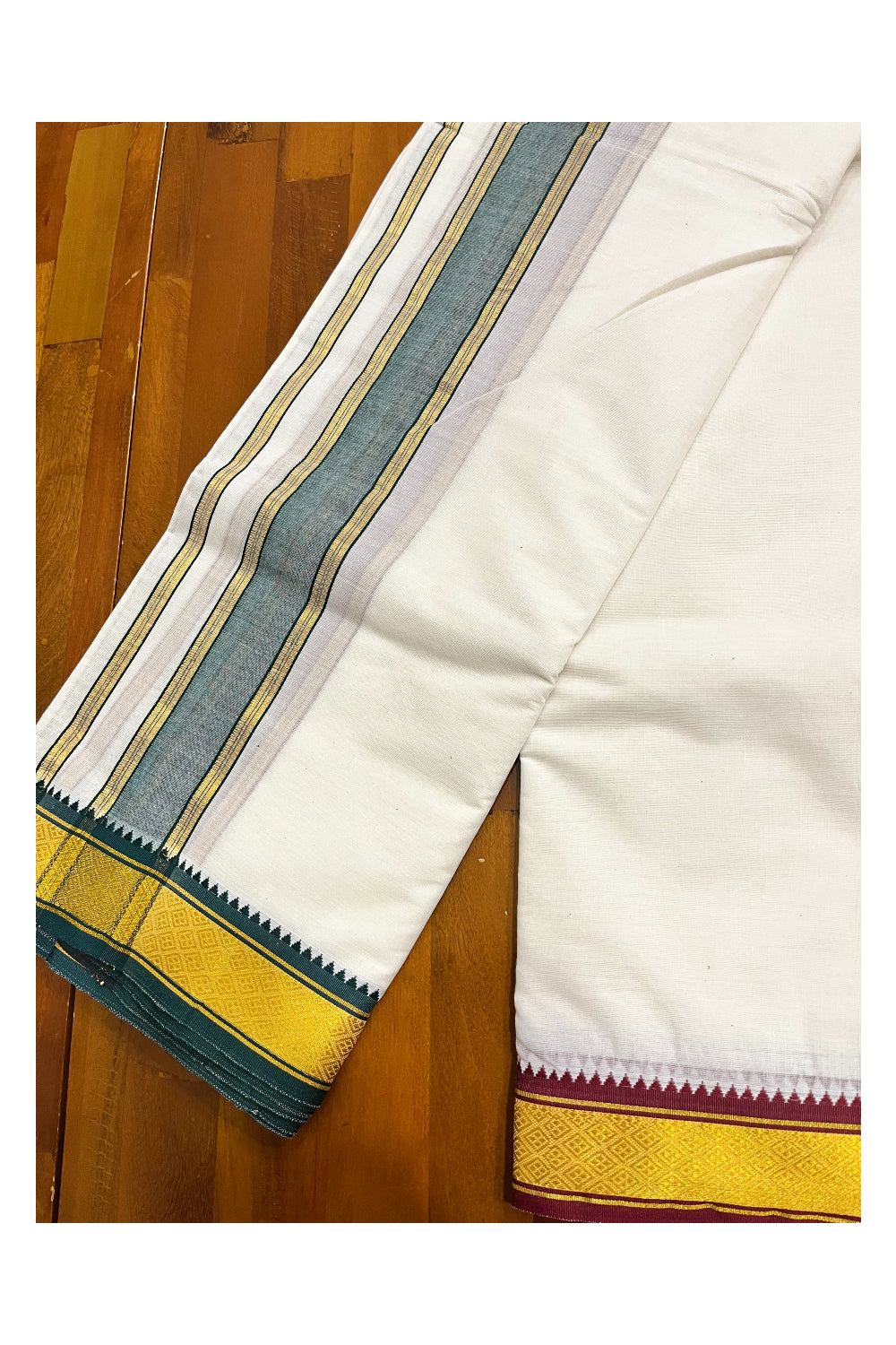 Southloom Pure Cotton Panchakacham with Angavastram (10+6) / Iyer Vesthi