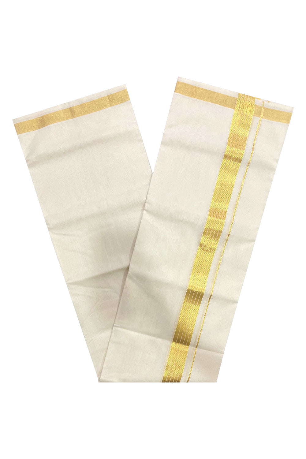 Southloom Premium Balaramapuram Unakkupaavu Handloom Kasavu Mundu (South Indian Kerala Dhoti)