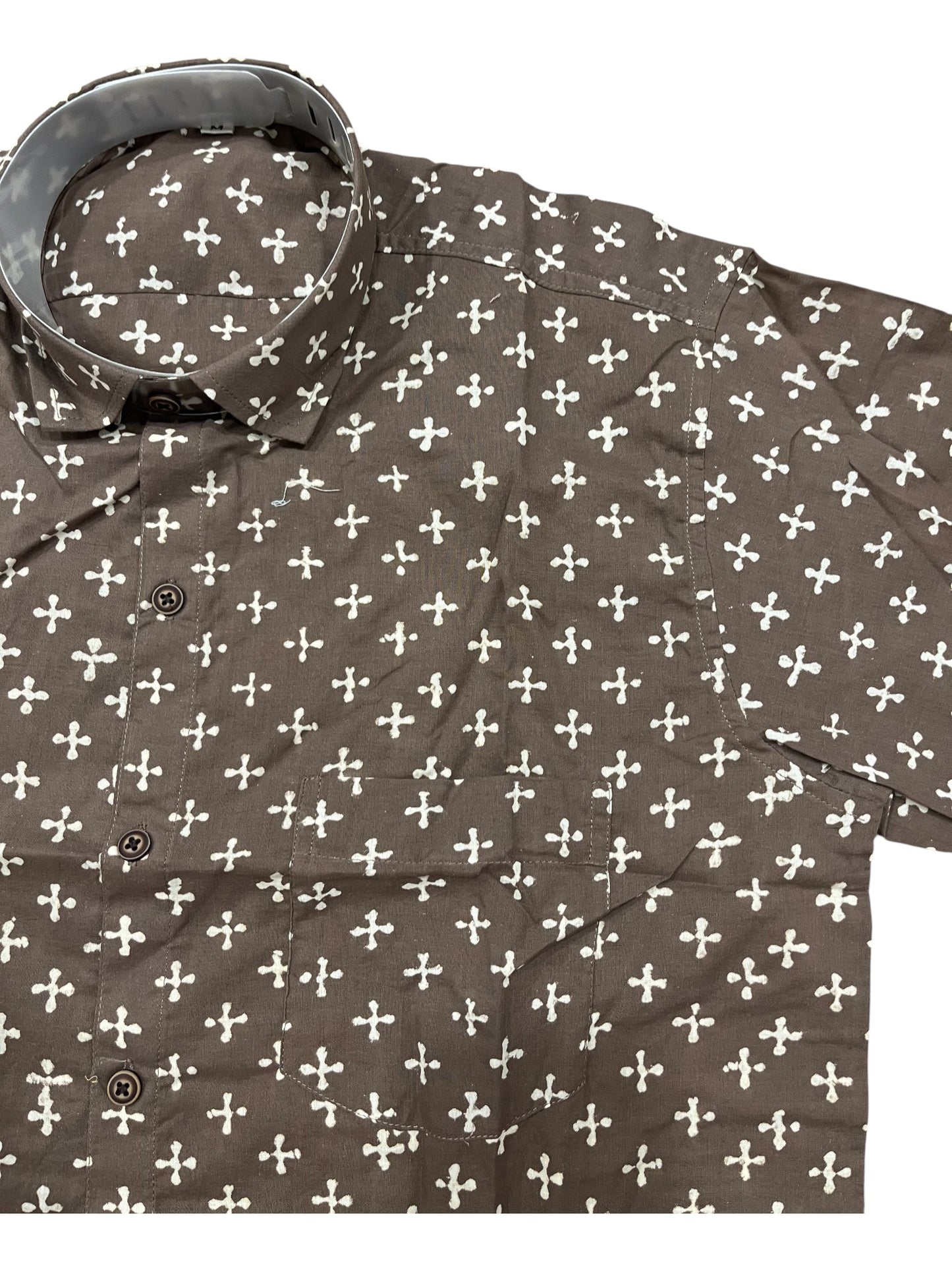 Southloom Jaipur Pure Cotton Block Printed Shirt for Men (Medium)