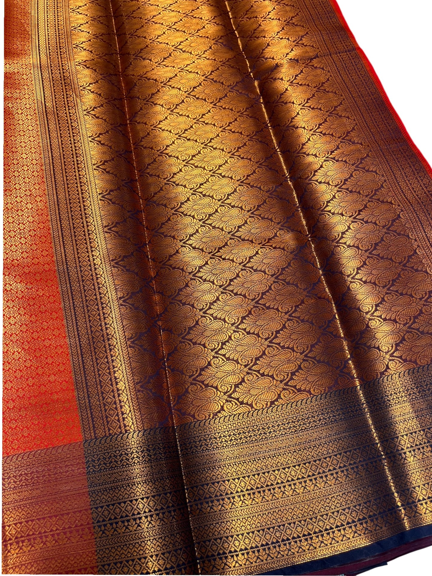 Southloom Premium Semi Silk Zari Work Brocade Saree in Bridal Red with Matching Pallu