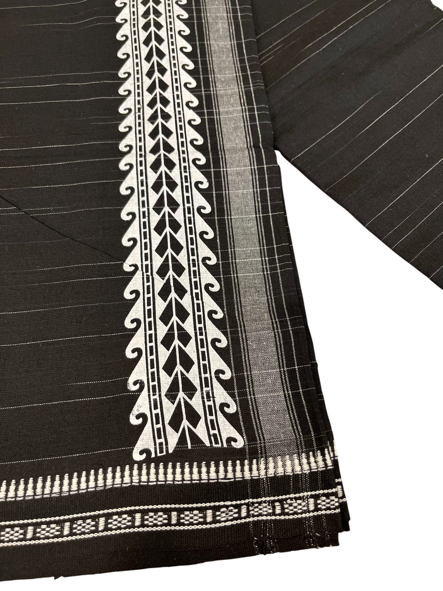 Southloom Black Printed Single Mundu / Otta Mundu / Lungi (South Indian Kerala Dhoti)