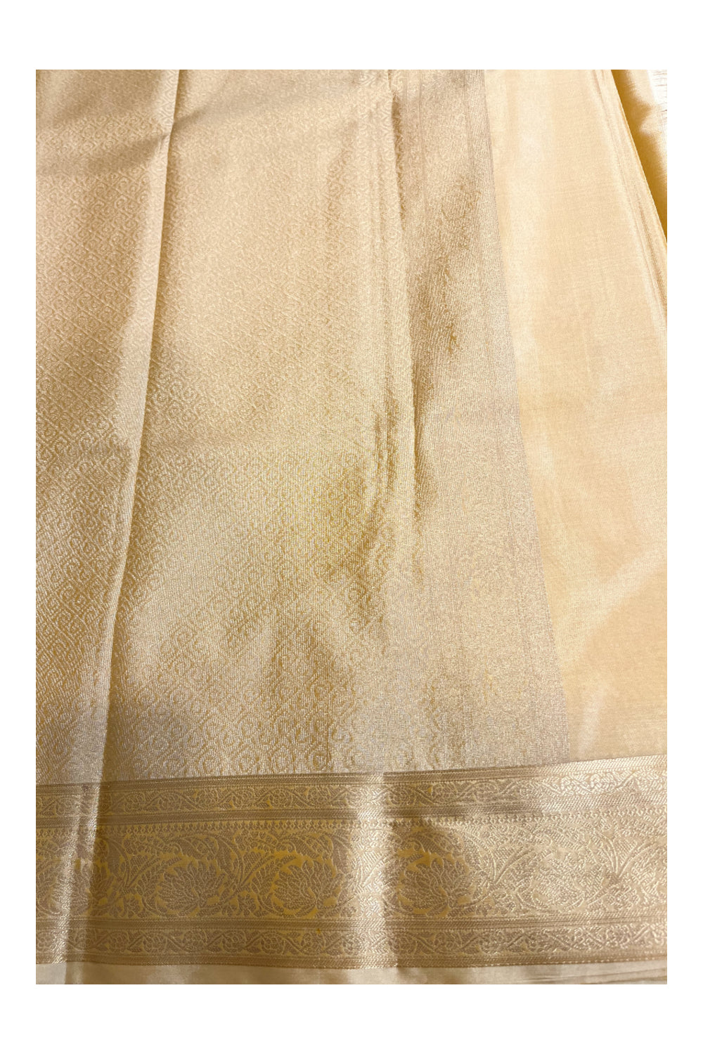 Southloom  Pastel Shade Silk Saree In Yellow With Woven Zari Borders And Butta Work Across Body