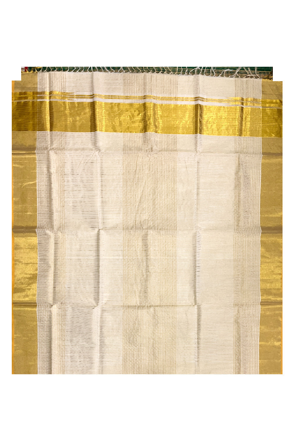 Southloom Premium Handloom Cotton Saree with Check Designs Across Body