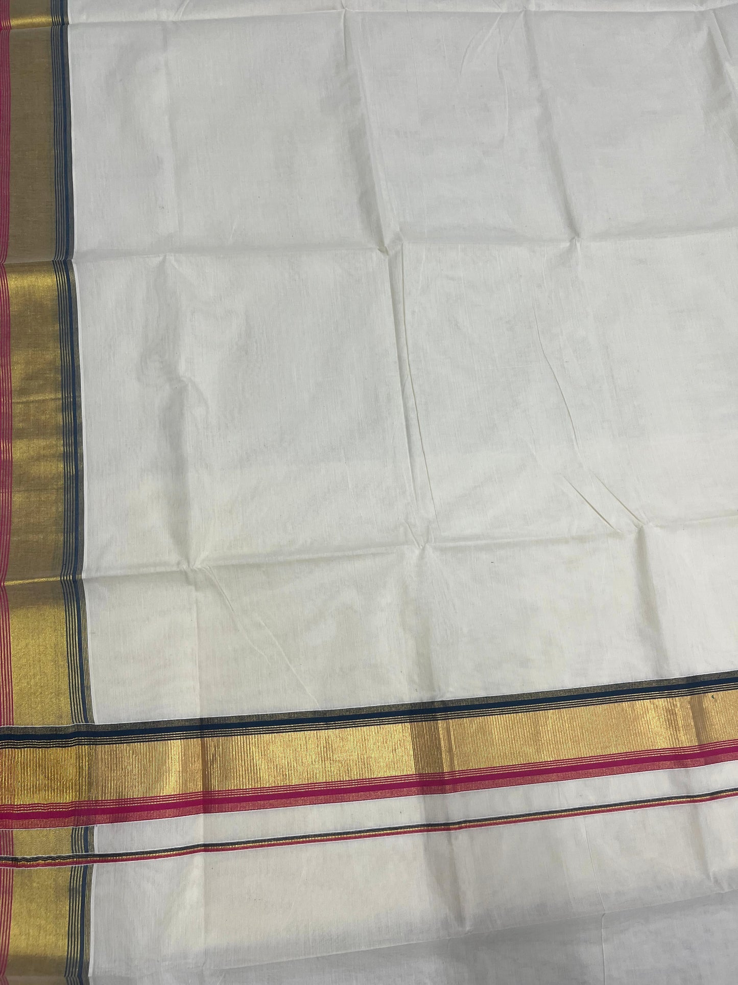 Southloom Kerala Cotton Kasavu Saree with Maroon Border