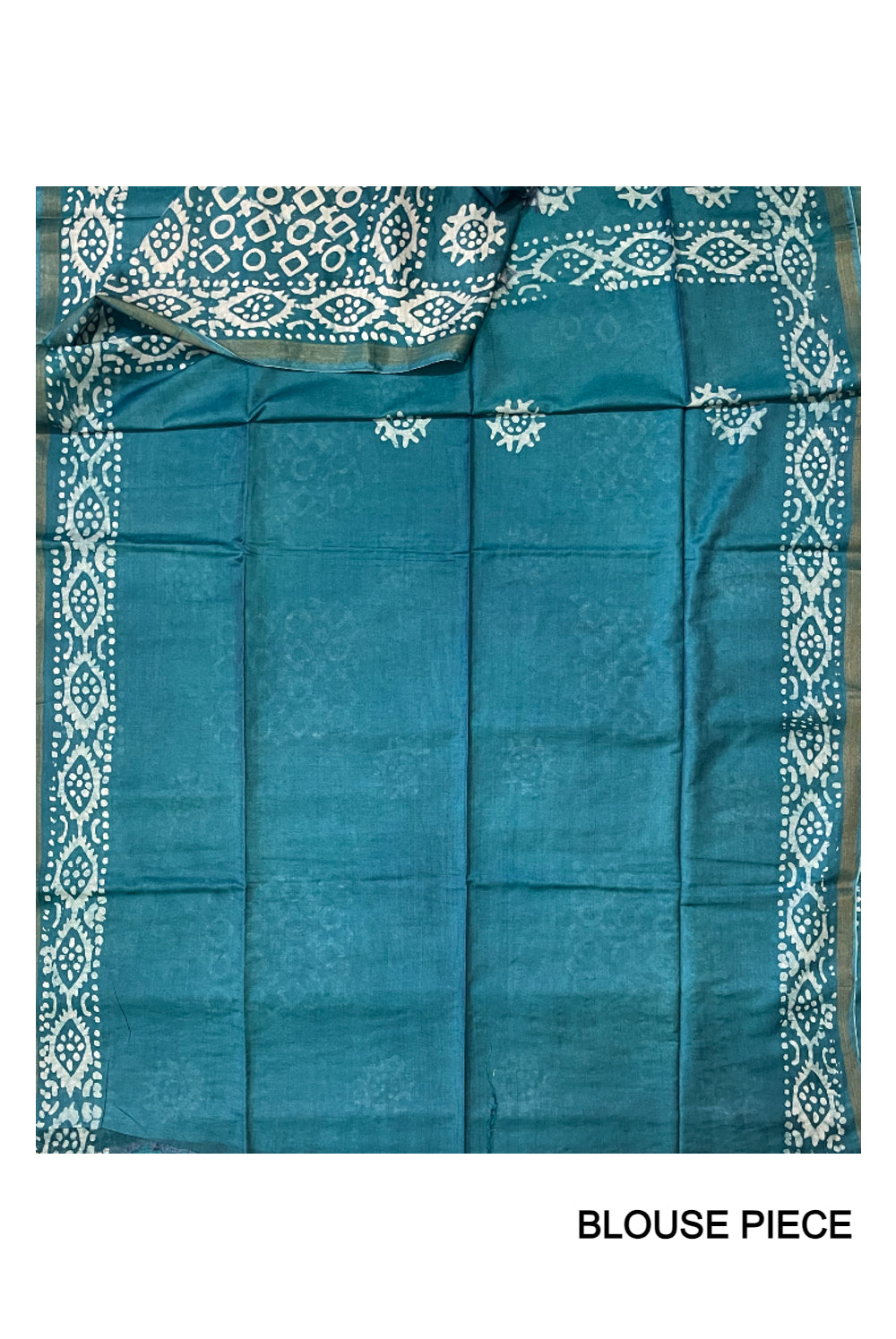 Southloom Cotton Green Saree with Baswara Prints on Body and Pallu