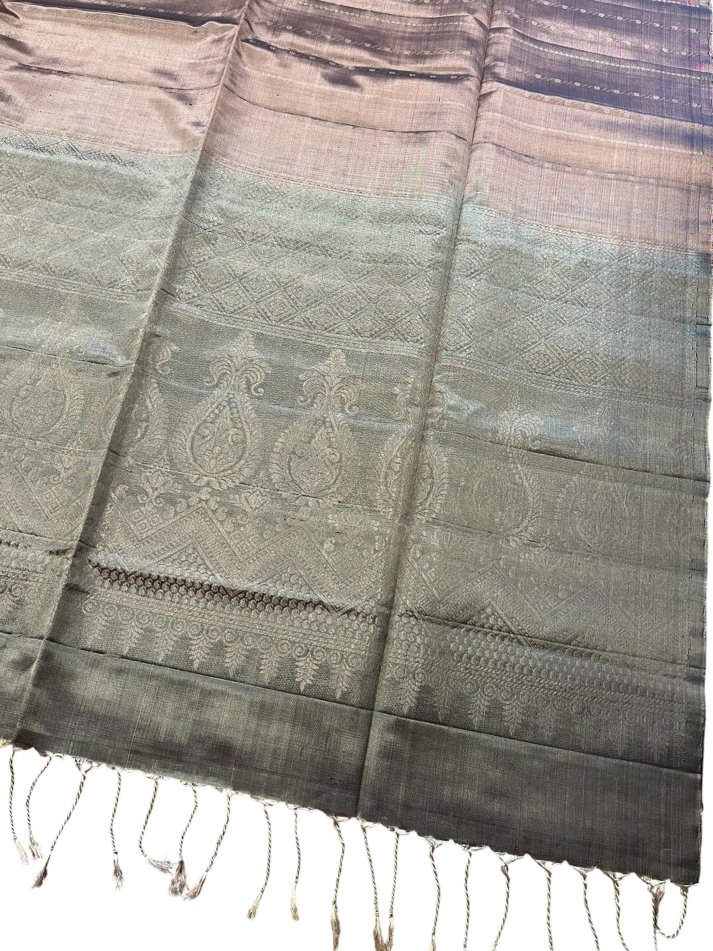 Southloom Pure Handloom Bridal Kanchipuram Silk Saree with Korvai Work