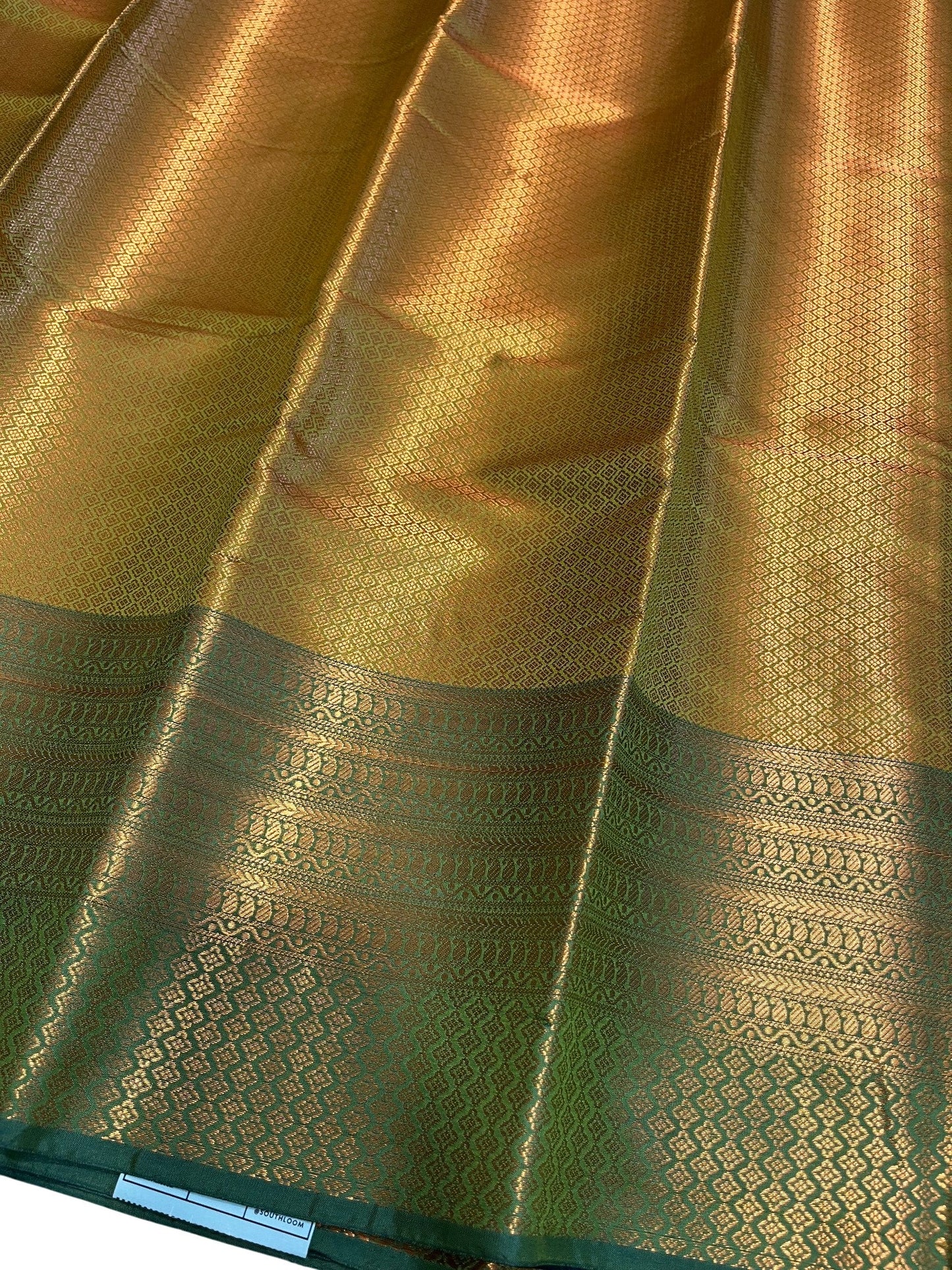 Southloom Semi Silk Brocade Bridal Saree With Woven Borders