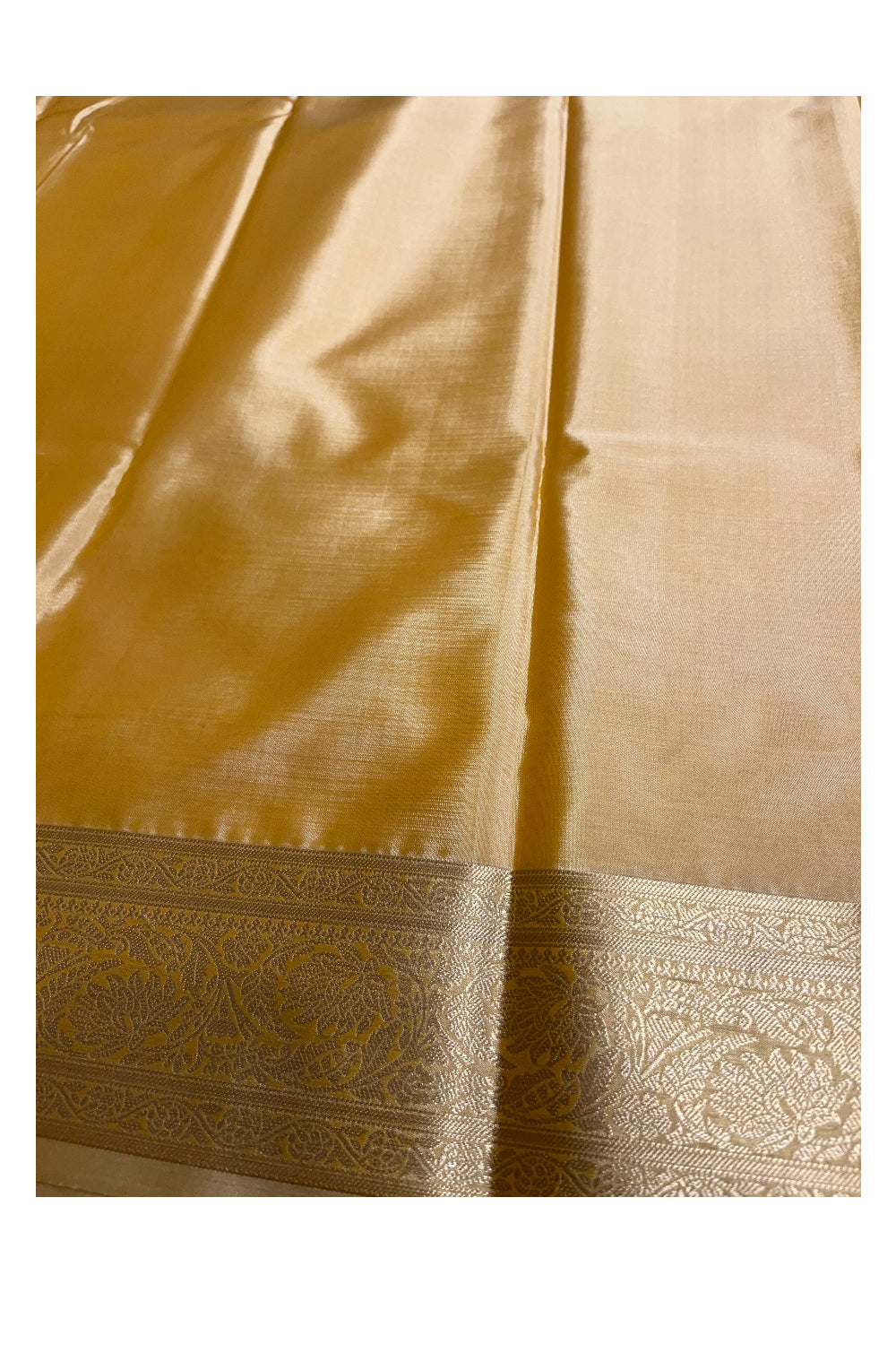 Southloom  Pastel Shade Silk Saree In Yellow With Woven Zari Borders And Butta Work Across Body