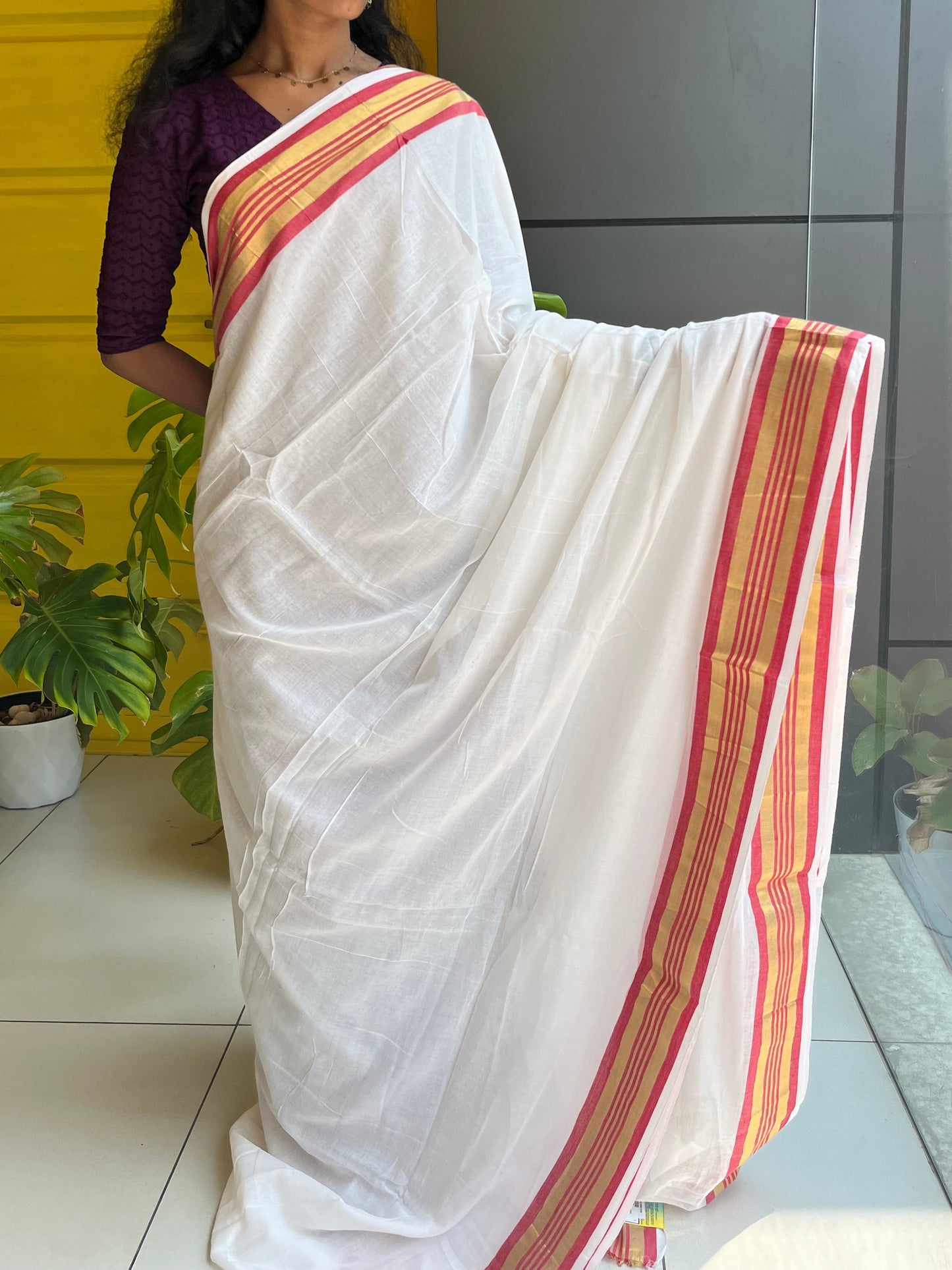 Kerala Mul Cotton Soft Fabric Saree SL215