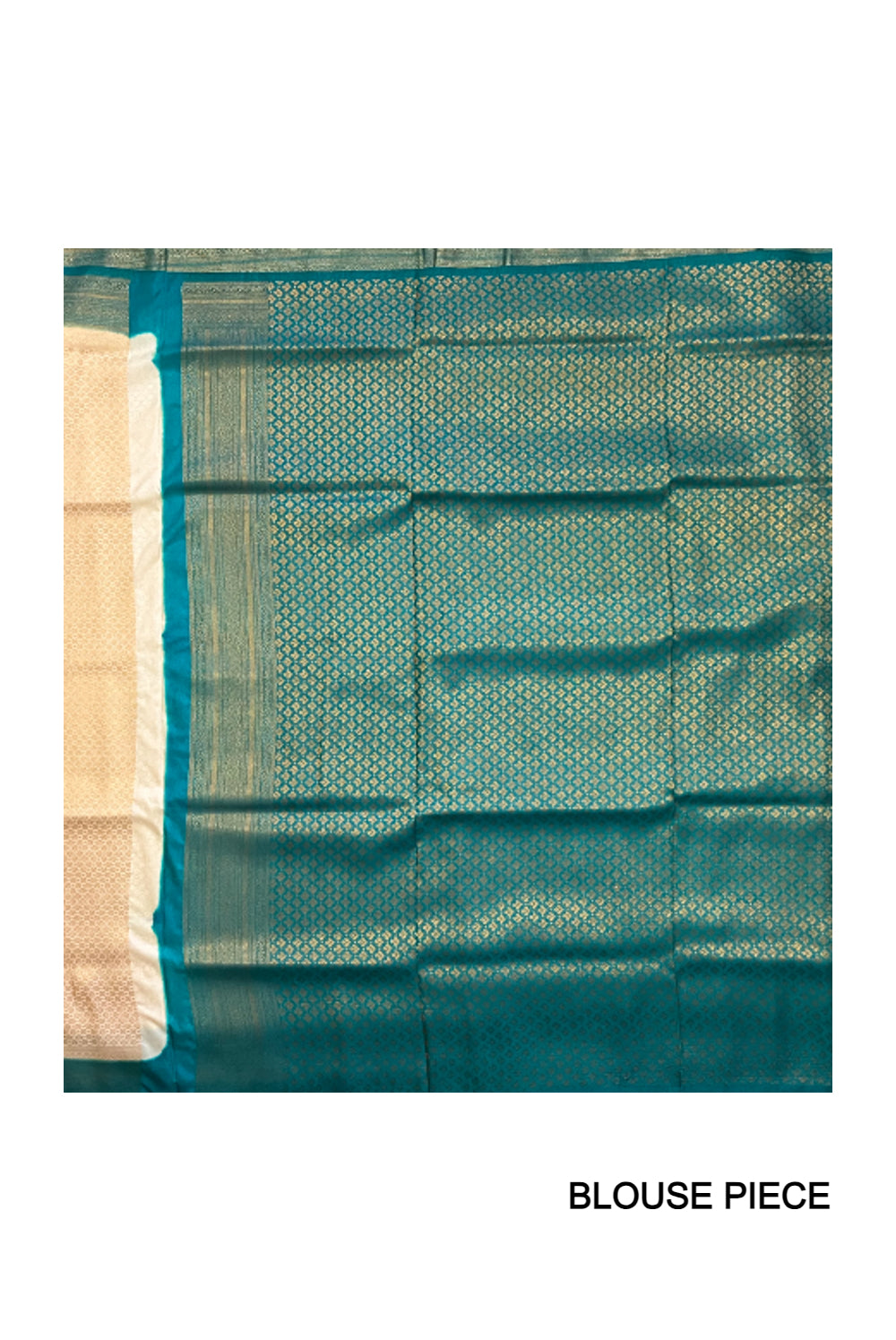 Southloom Soft Silk Beige Designer Saree with Green Border