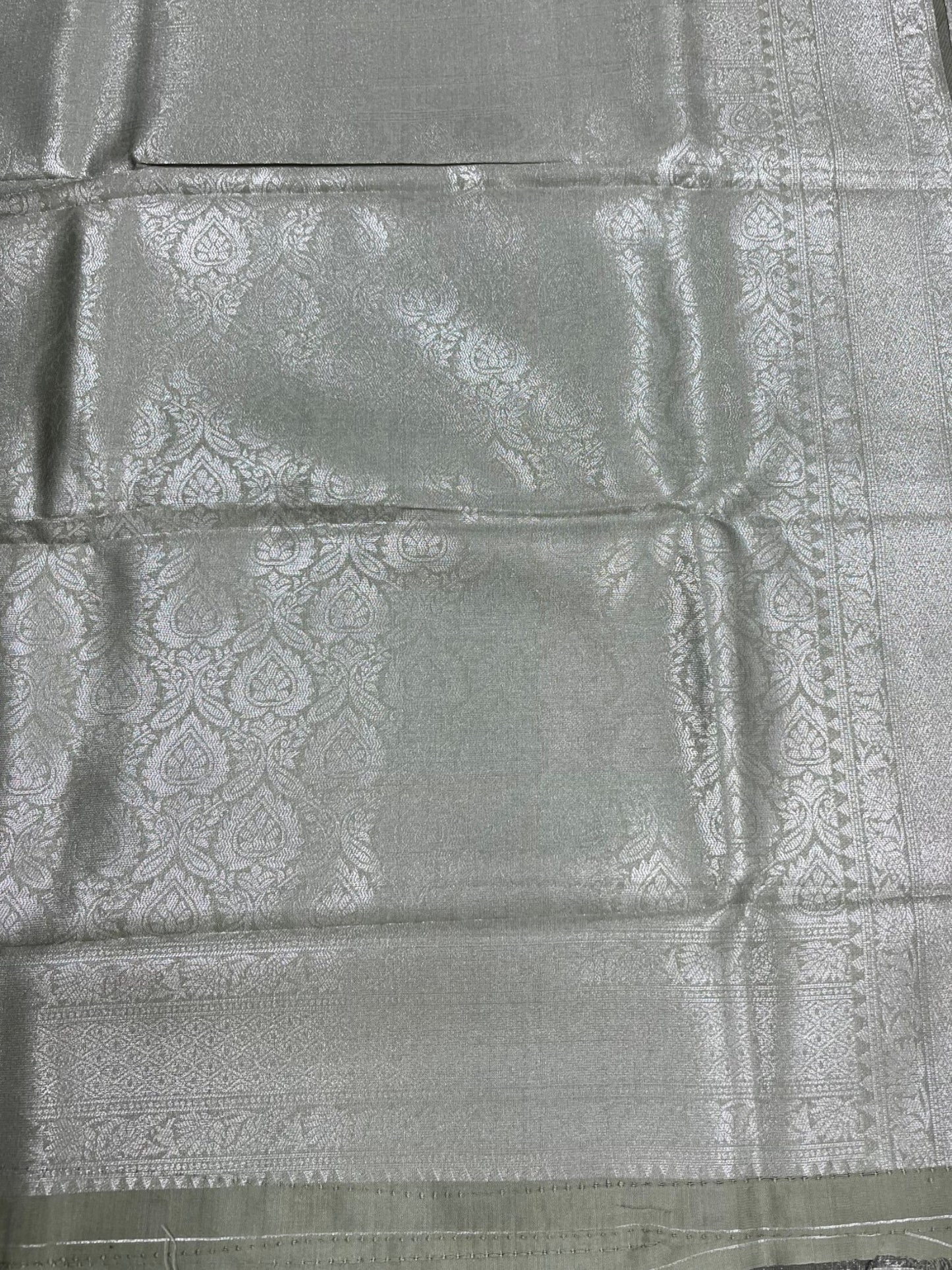 Southloom Tissue Silk Saree with Woven Work on Body and Borders