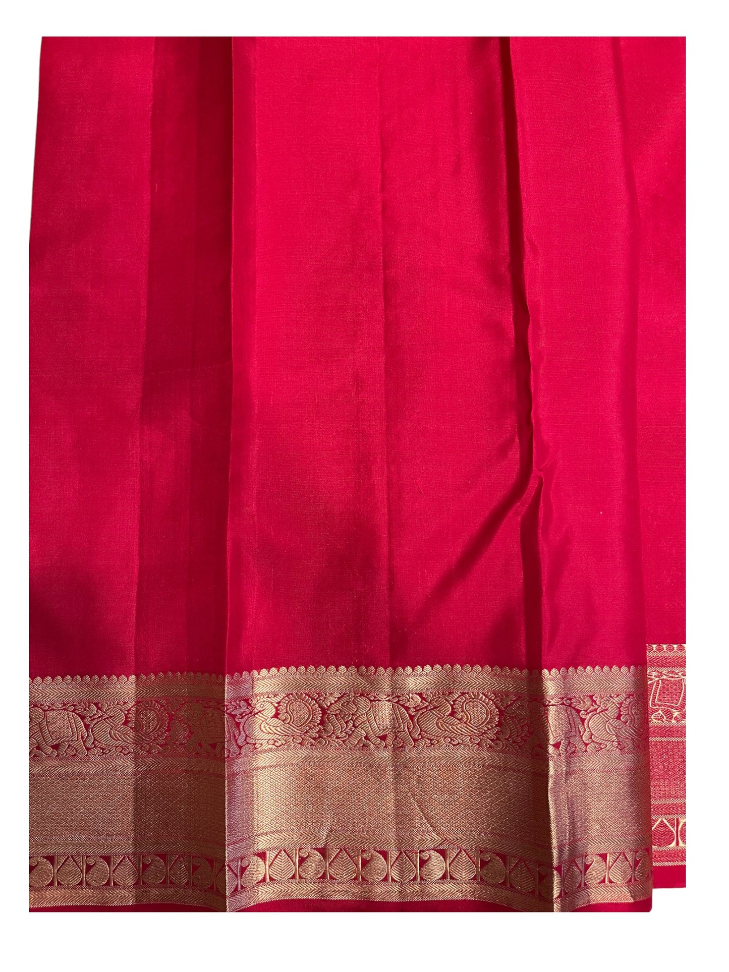 Southloom Pure Handloom Bridal Kanchipuram Silk Saree with Korvai Work