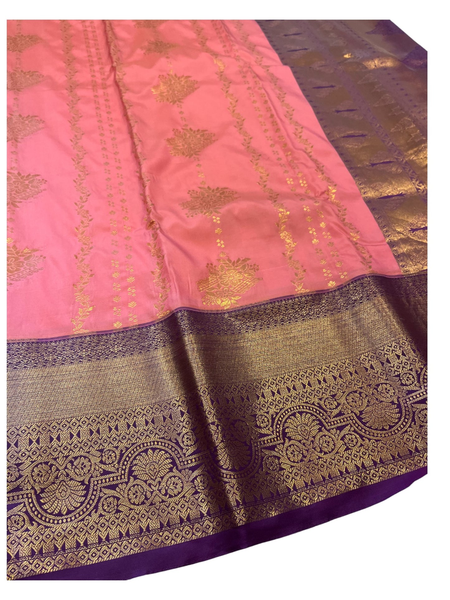 Southloom Banarasi Semi Silk Saree with Woven Work on Body (Pink)
