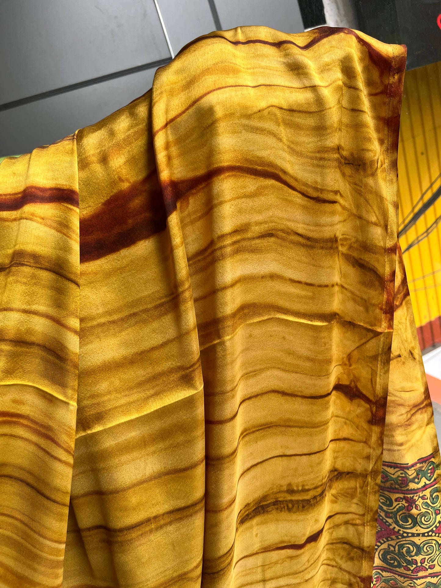 Yellow Modal Silk Saree SL214