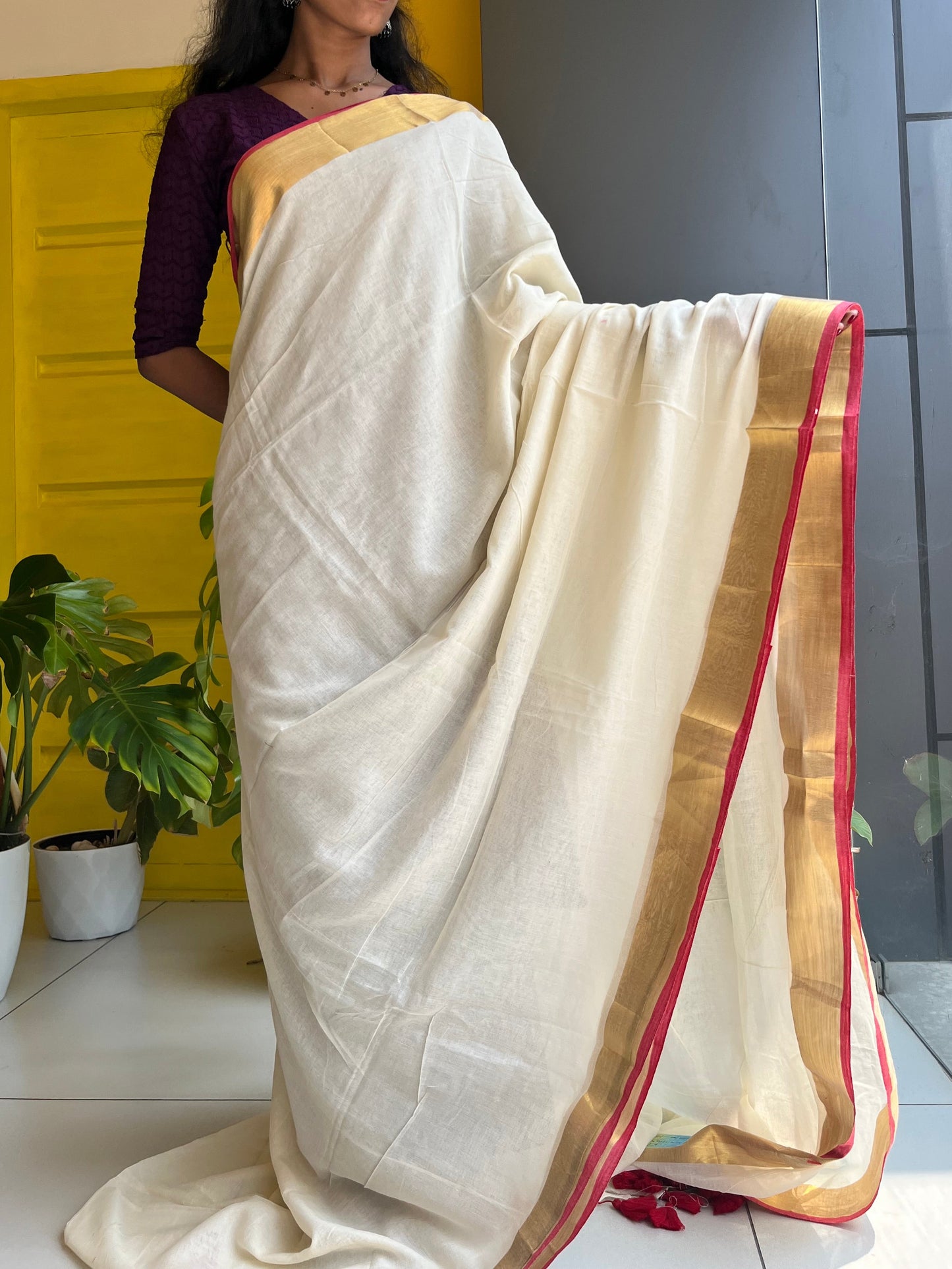 Kerala Mul Cotton Soft Fabric Saree SL215