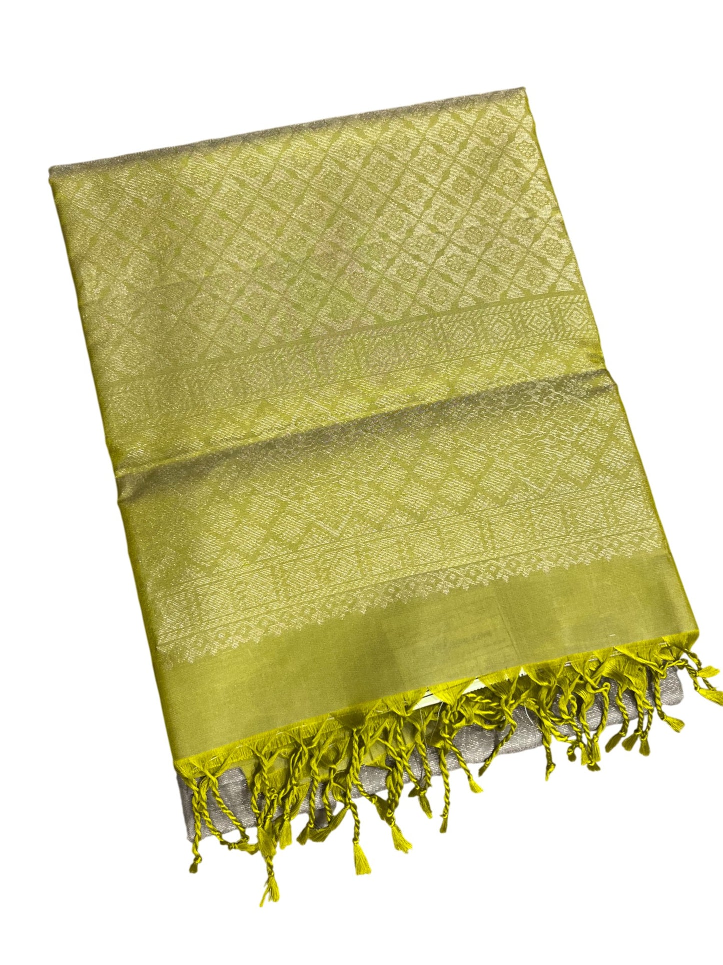 Southloom Pure Handloom Bridal Kanchipuram Silk Saree with Korvai Work (Green & Grey)