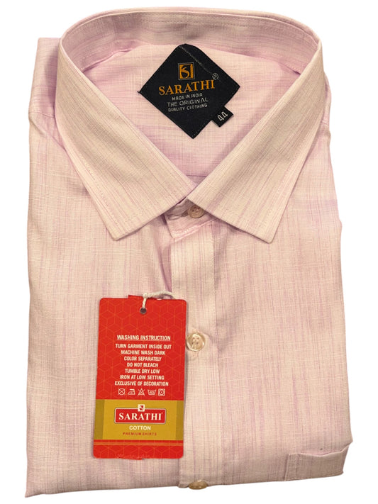 Southloom Pure Cotton Pink plain Shirt (44 FS)