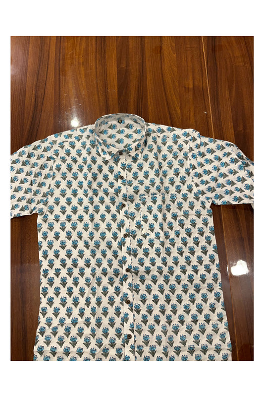 Southloom Jaipur Pure Cotton  Printed Shirt For Men (Medium)