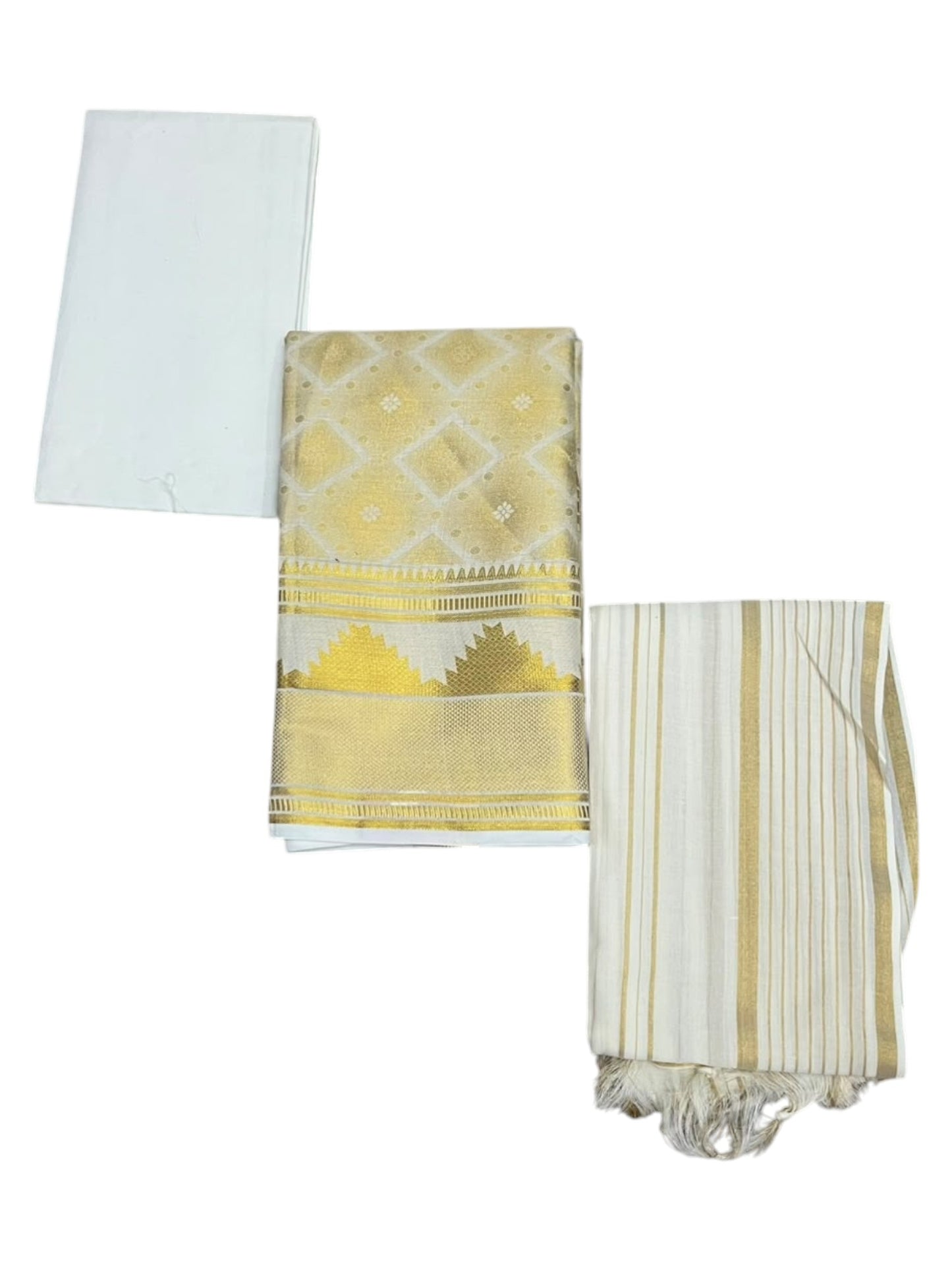 Southloom Kerala Tissue Churidar Salwar Material with Woven Work  (include Shawl / Dupatta) SL601