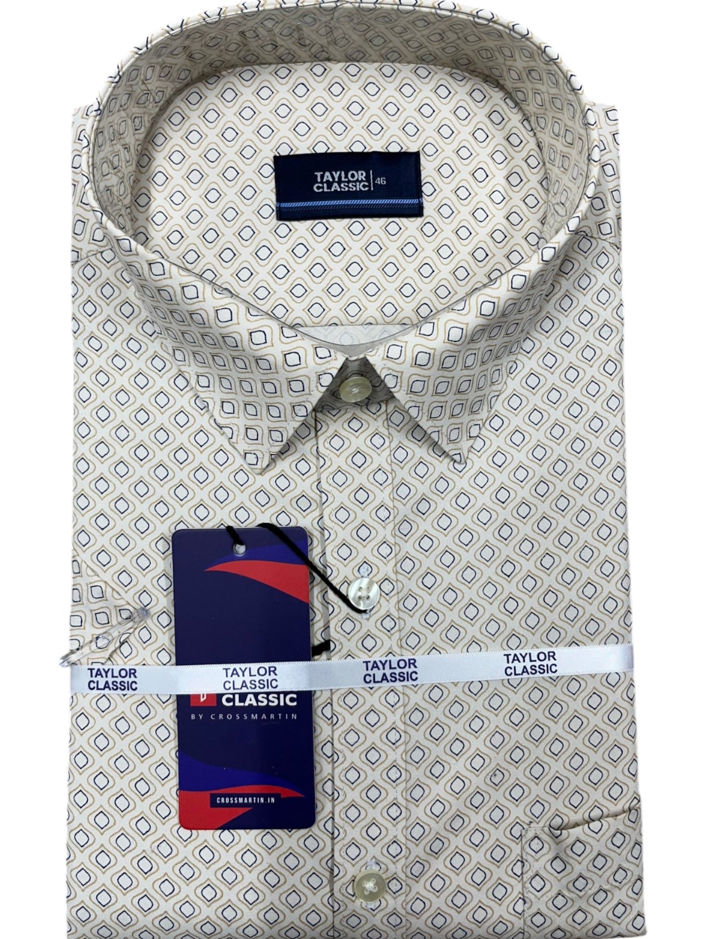 Southloom Pure Cotton Off White Plain Shirt SLSHIRT 46 HS