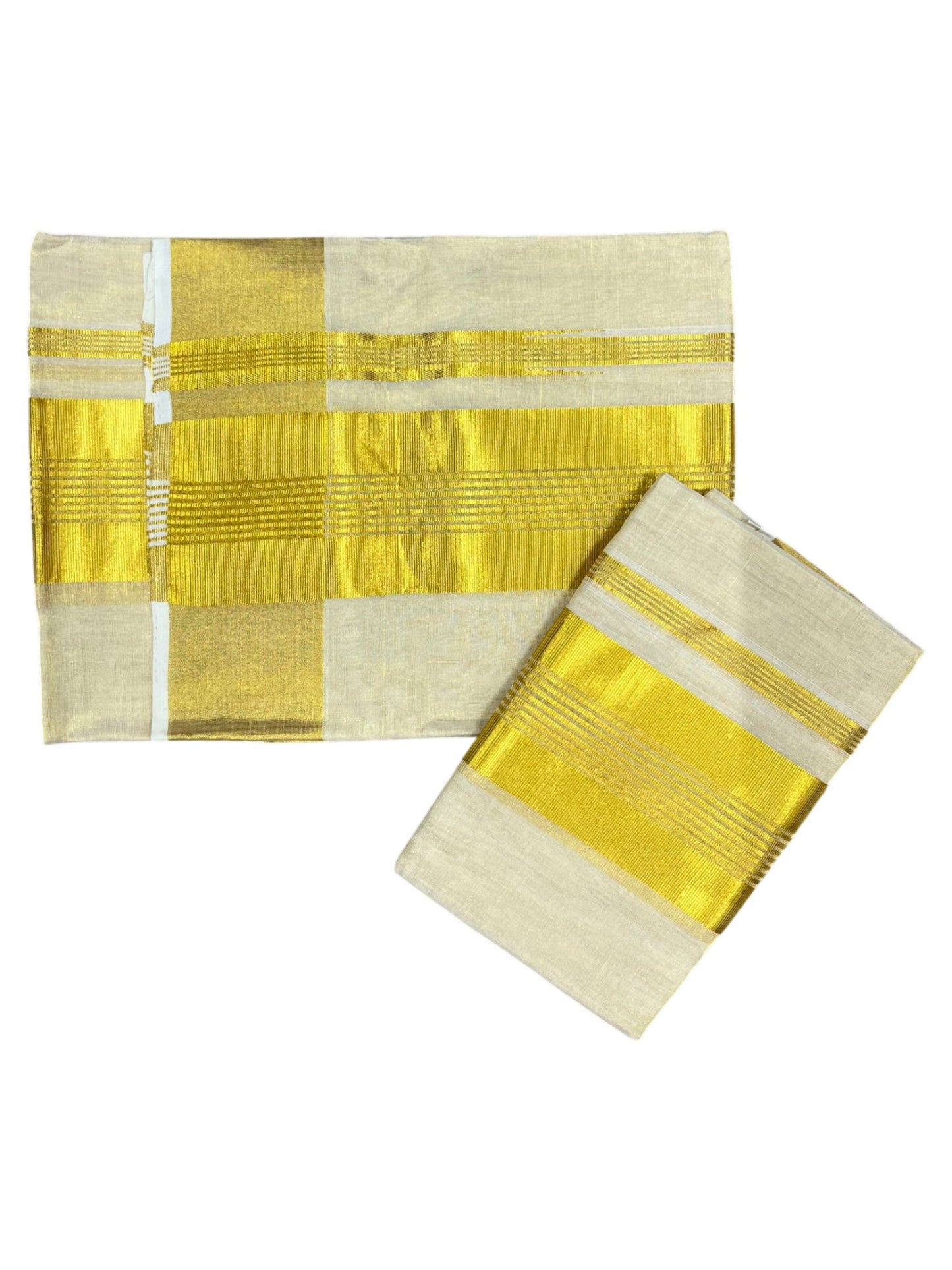 Southloom Super Premium Balaramapuram Handloom Cotton Wedding Pudava Set Mundu