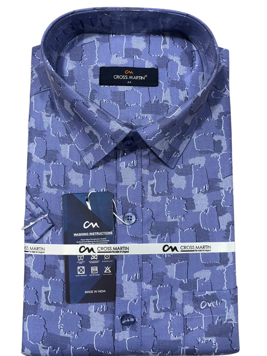 Southloom Pure Cotton Lavander Printed Shirt (44 HS)