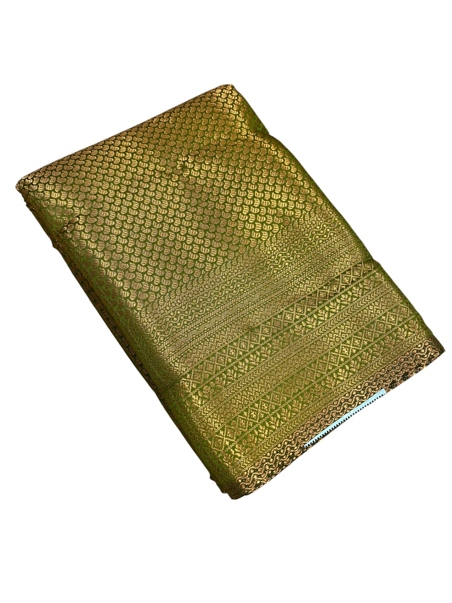 Southloom Premium Semi Silk Zari Work Brocade Saree in Bridal Green with Matching Pallu