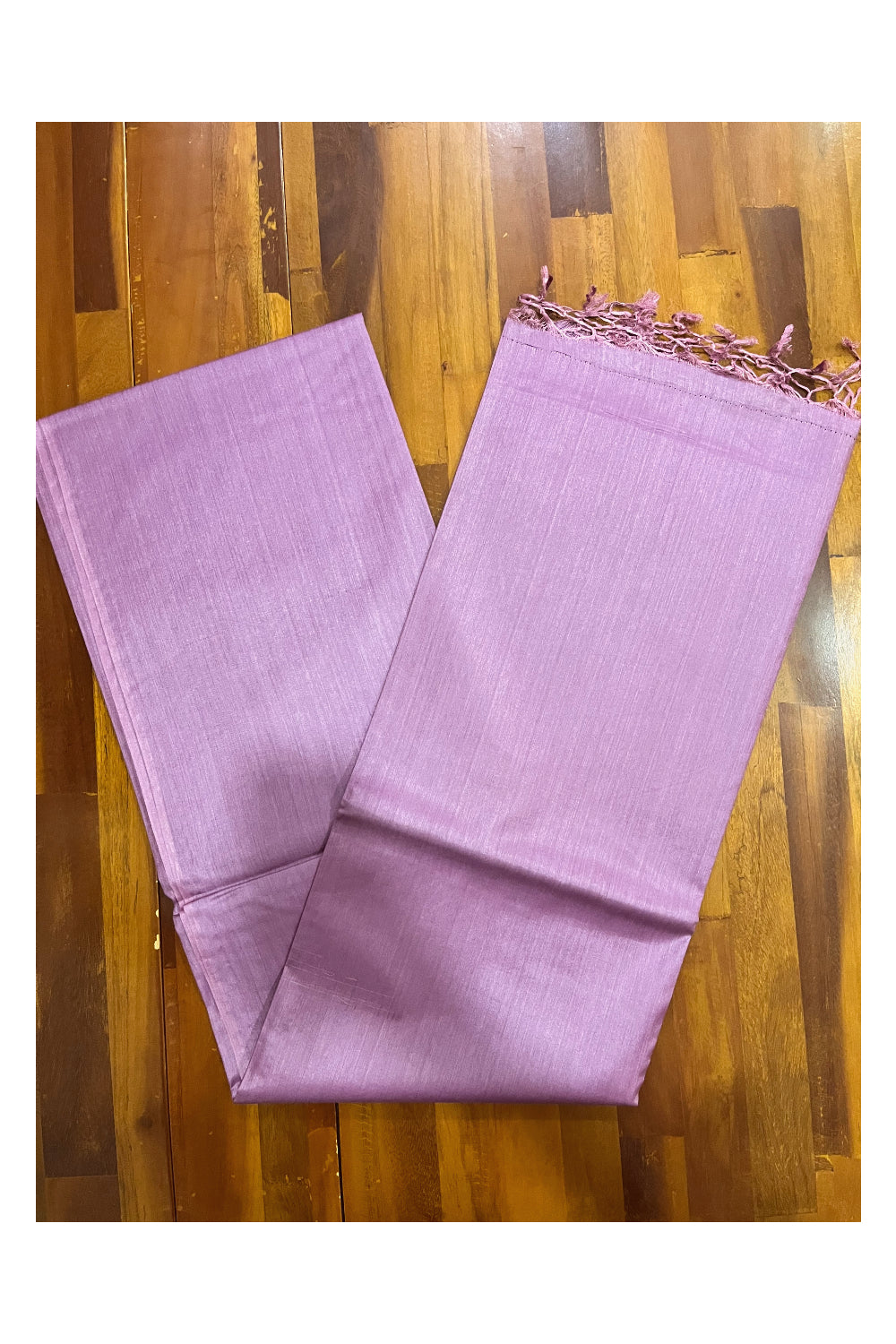 Southloom Premium Tussar Solid Purple Saree