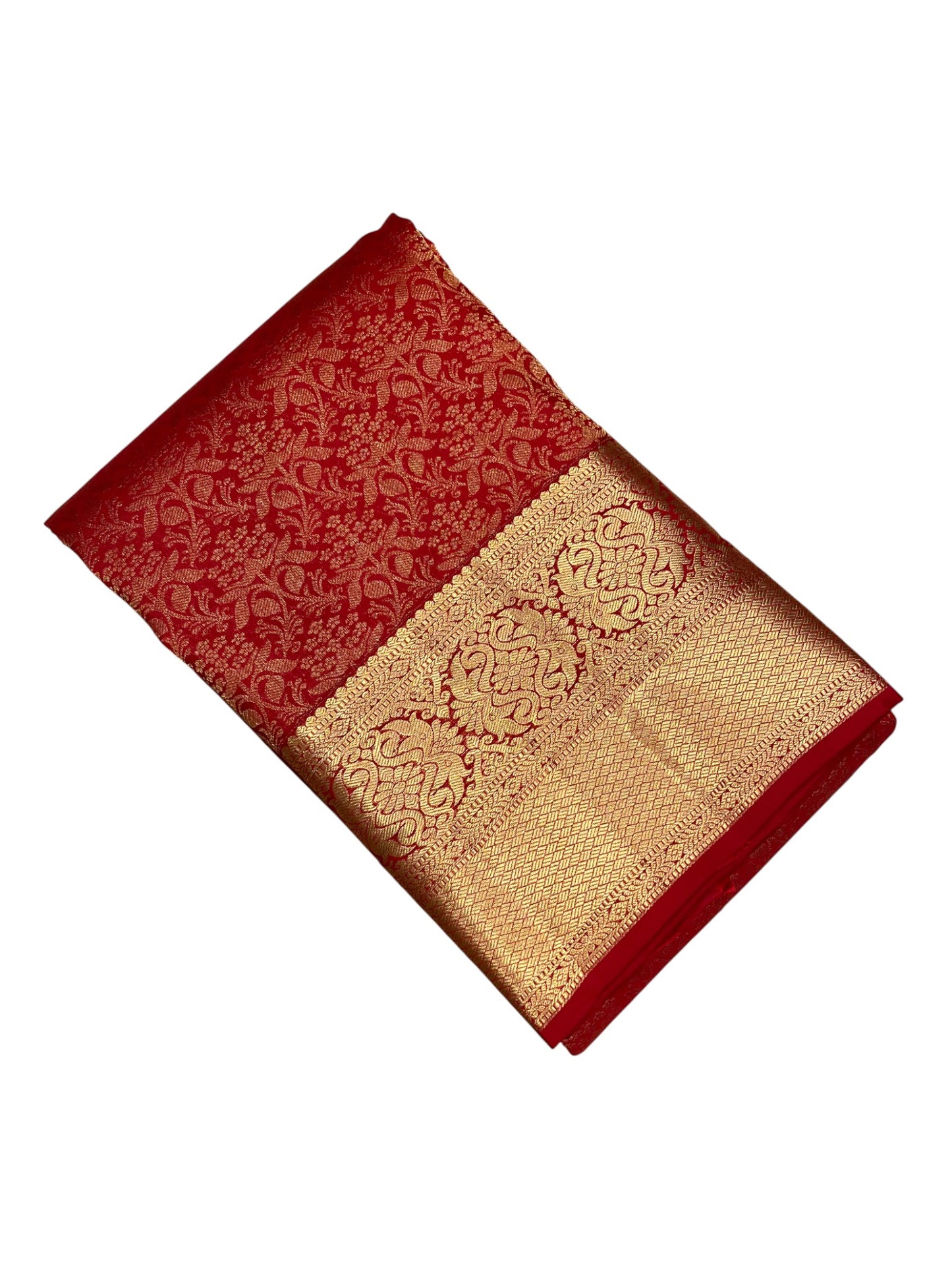 Southloom Pure Handloom Bridal Kanchipuram Silk Saree with Korvai Work