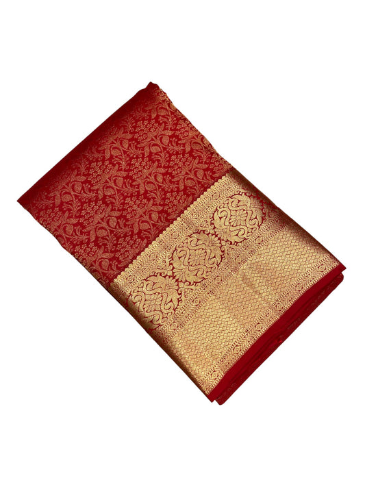 Southloom Pure Handloom Bridal Kanchipuram Silk Saree with Korvai Work